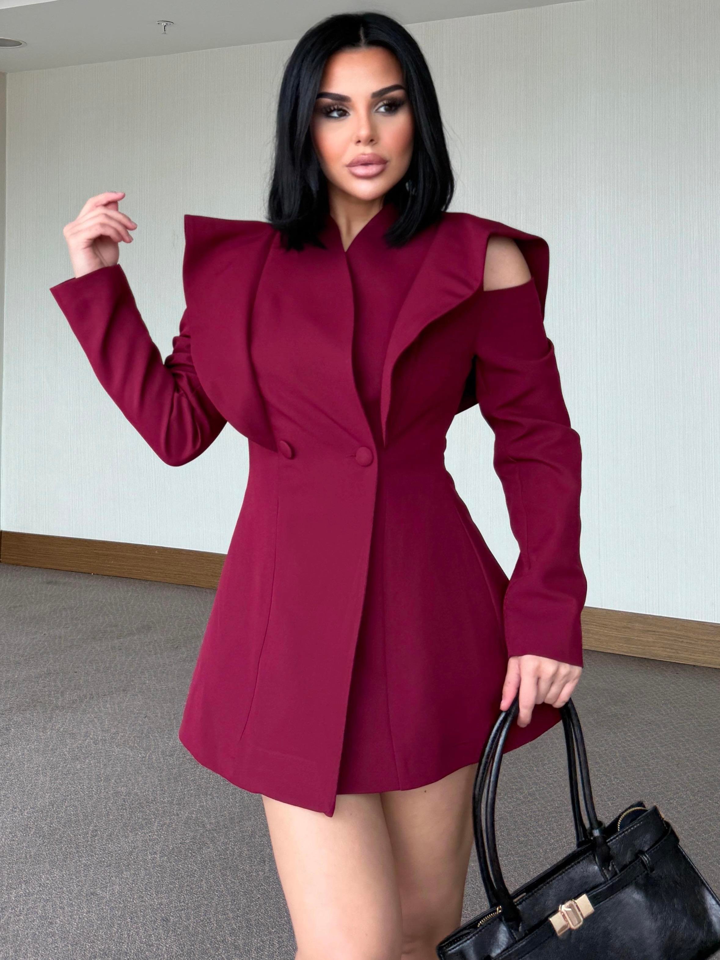 Manika Tasarım Ceket Bordo