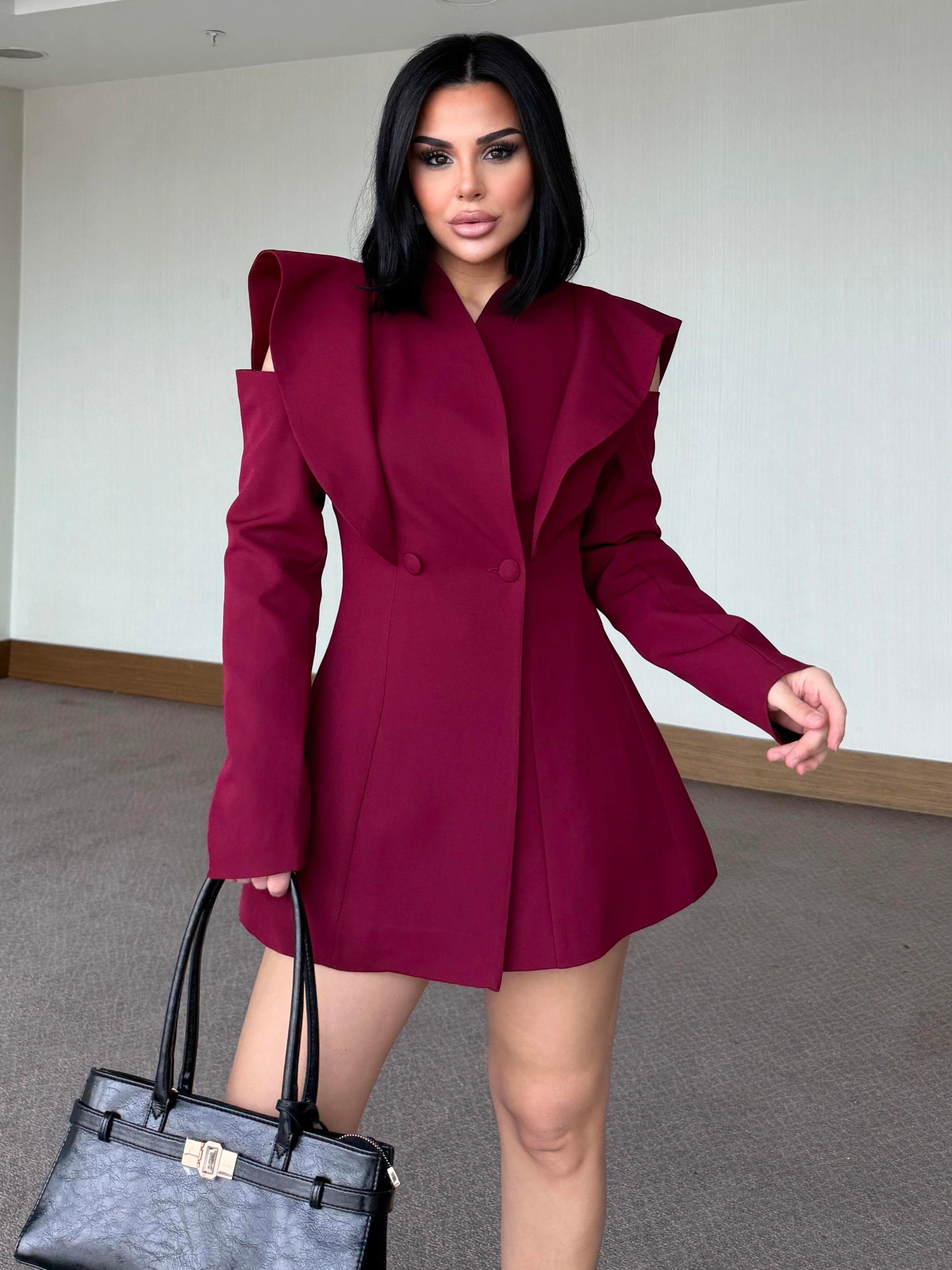 Manika Tasarım Ceket Bordo