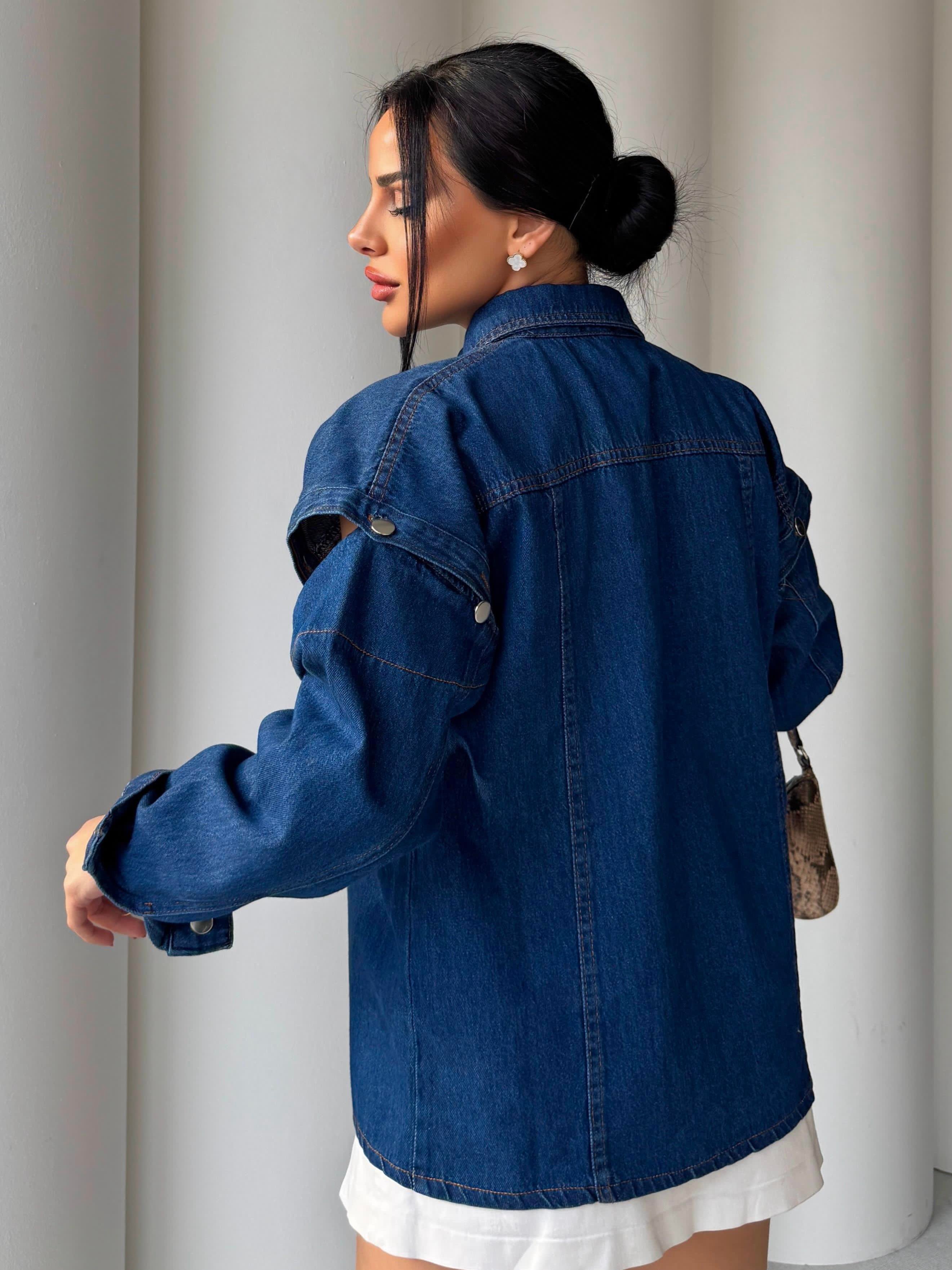 Milla Denim Tasarım Ceket Mavi