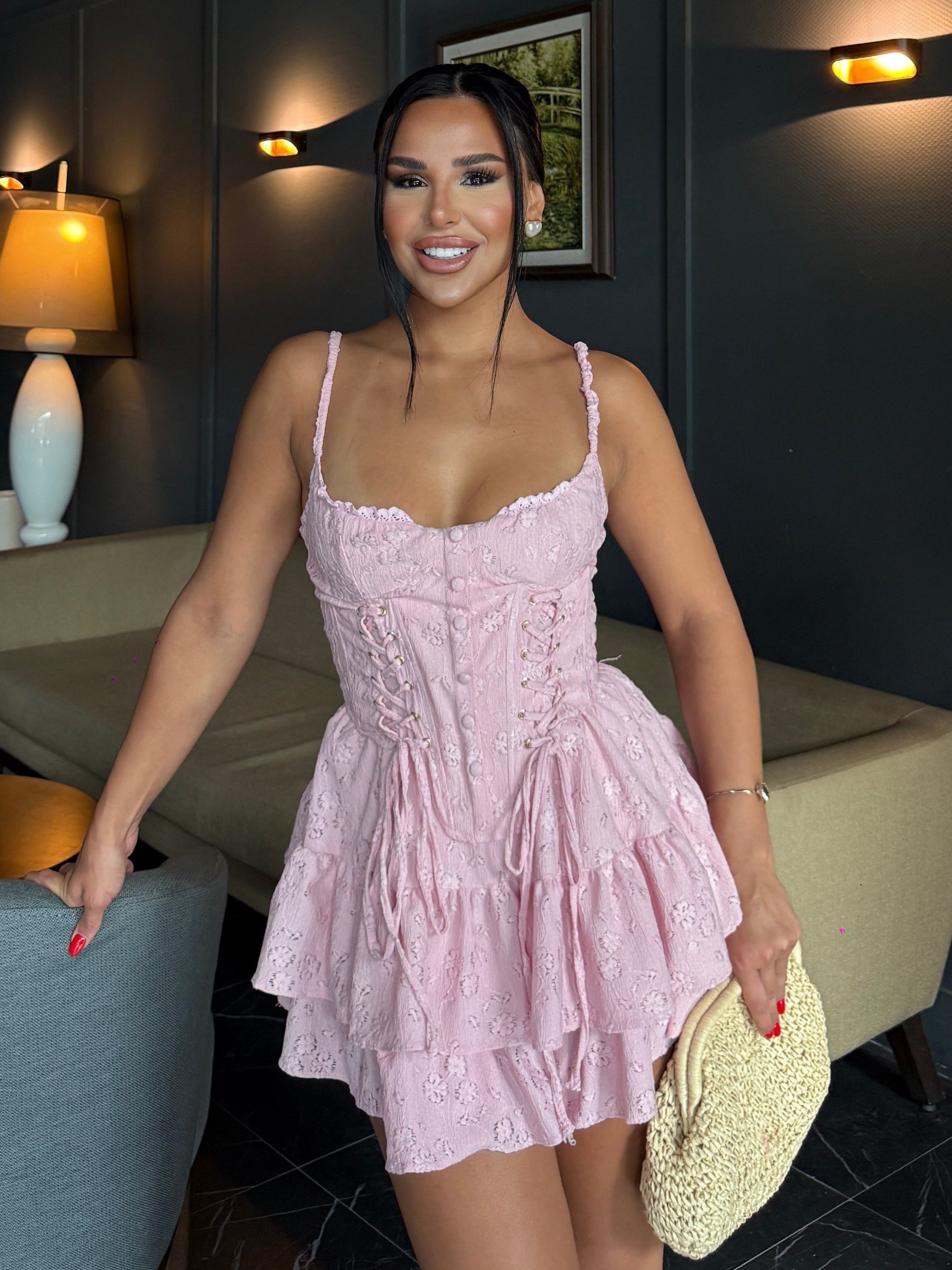 Mina Tasarım Elbise Pembe