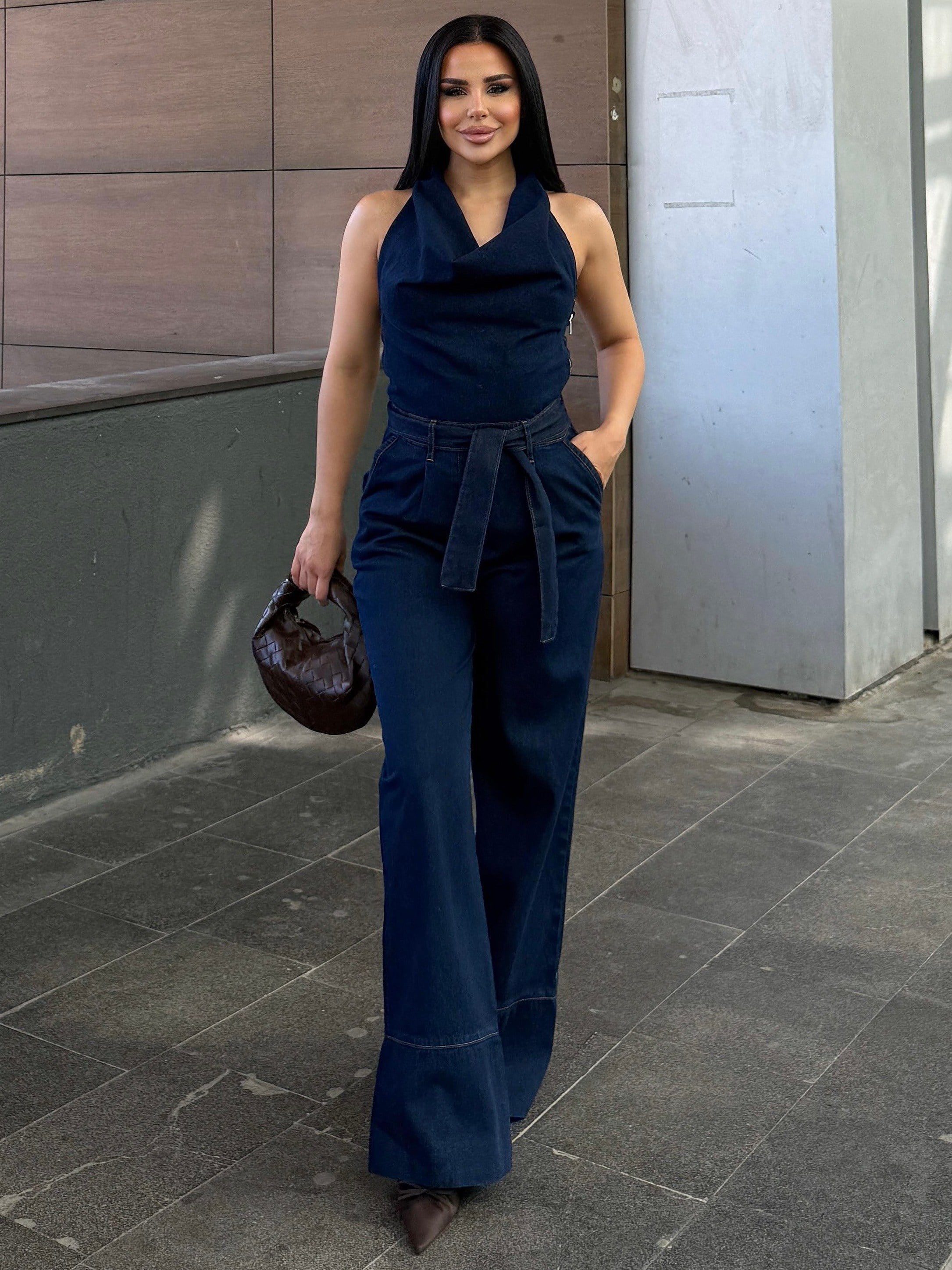 Nilsa Denim Tulum Lacivert