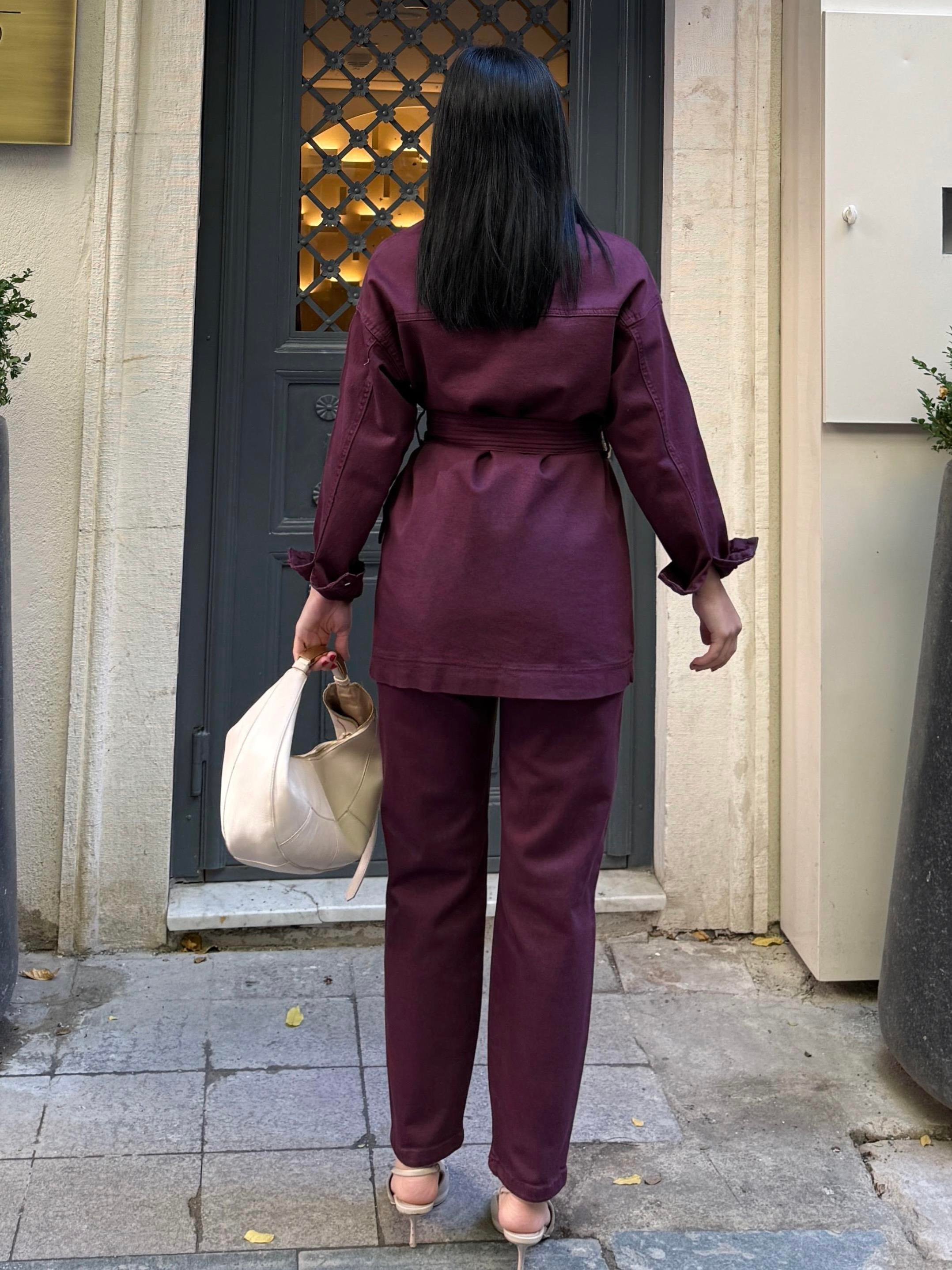 Oligas Denim Takım Bordo