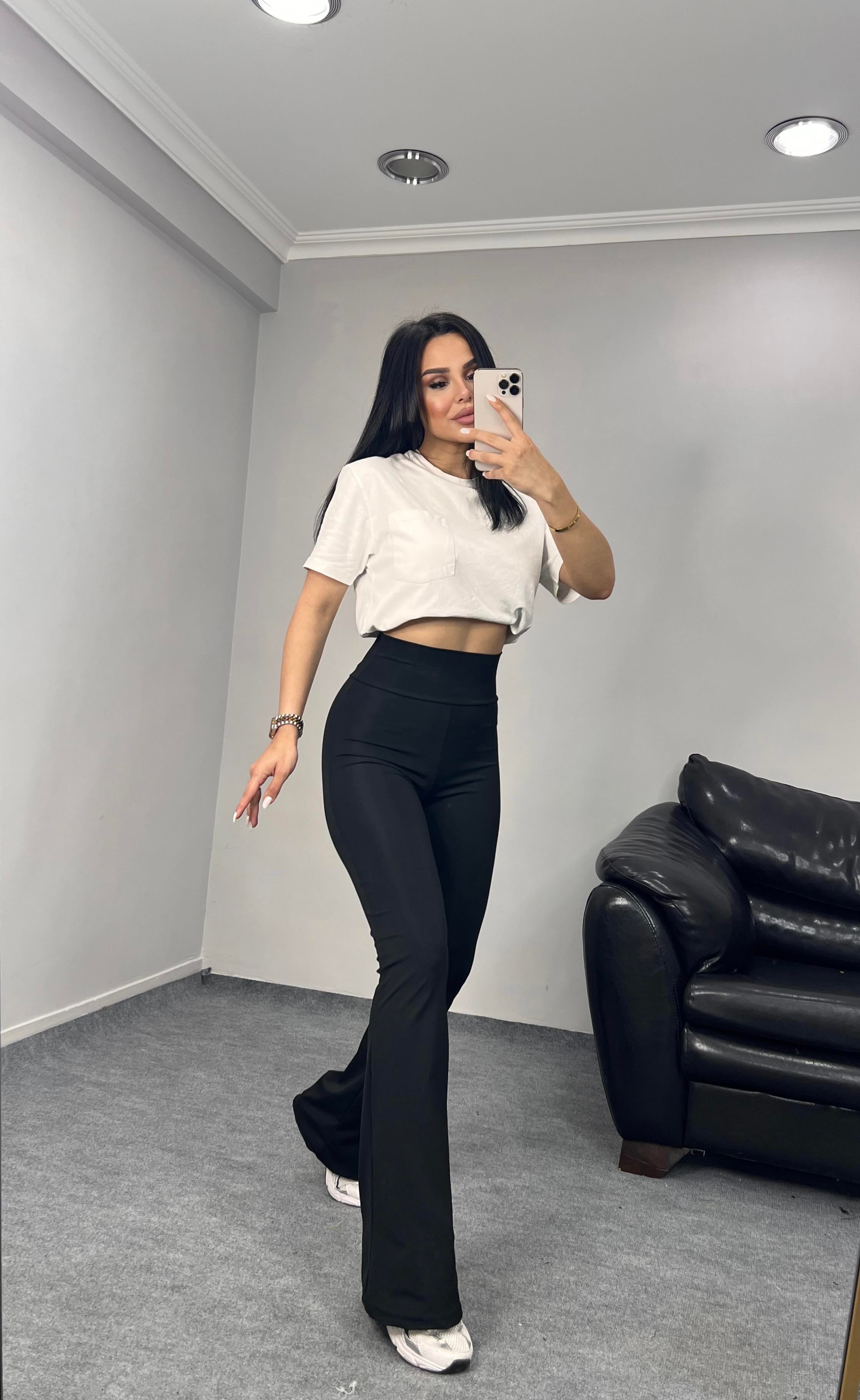 Oyso İspanyol Tayt Pantolon Siyah