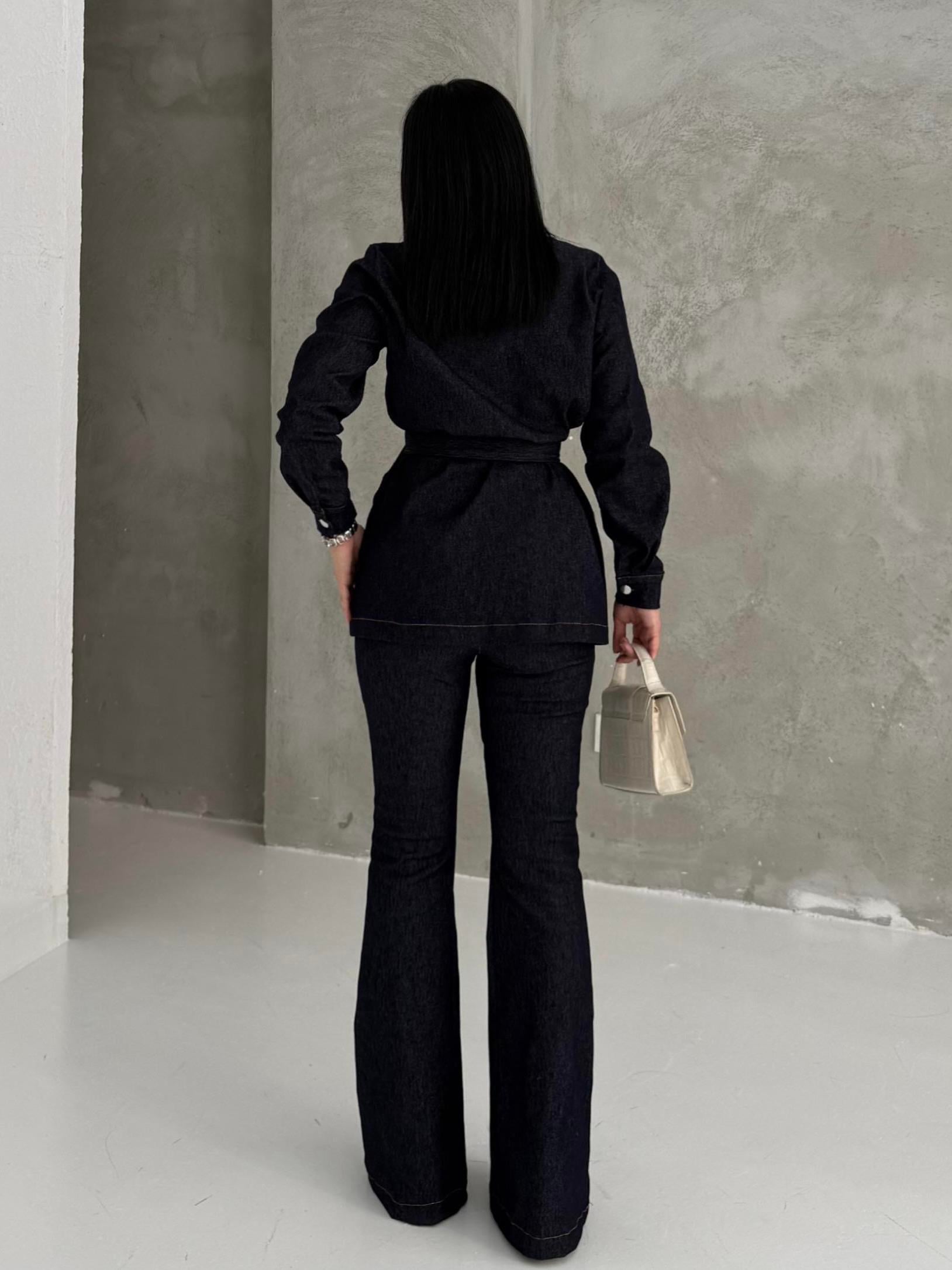 Palmut Denim Takım Lacivert