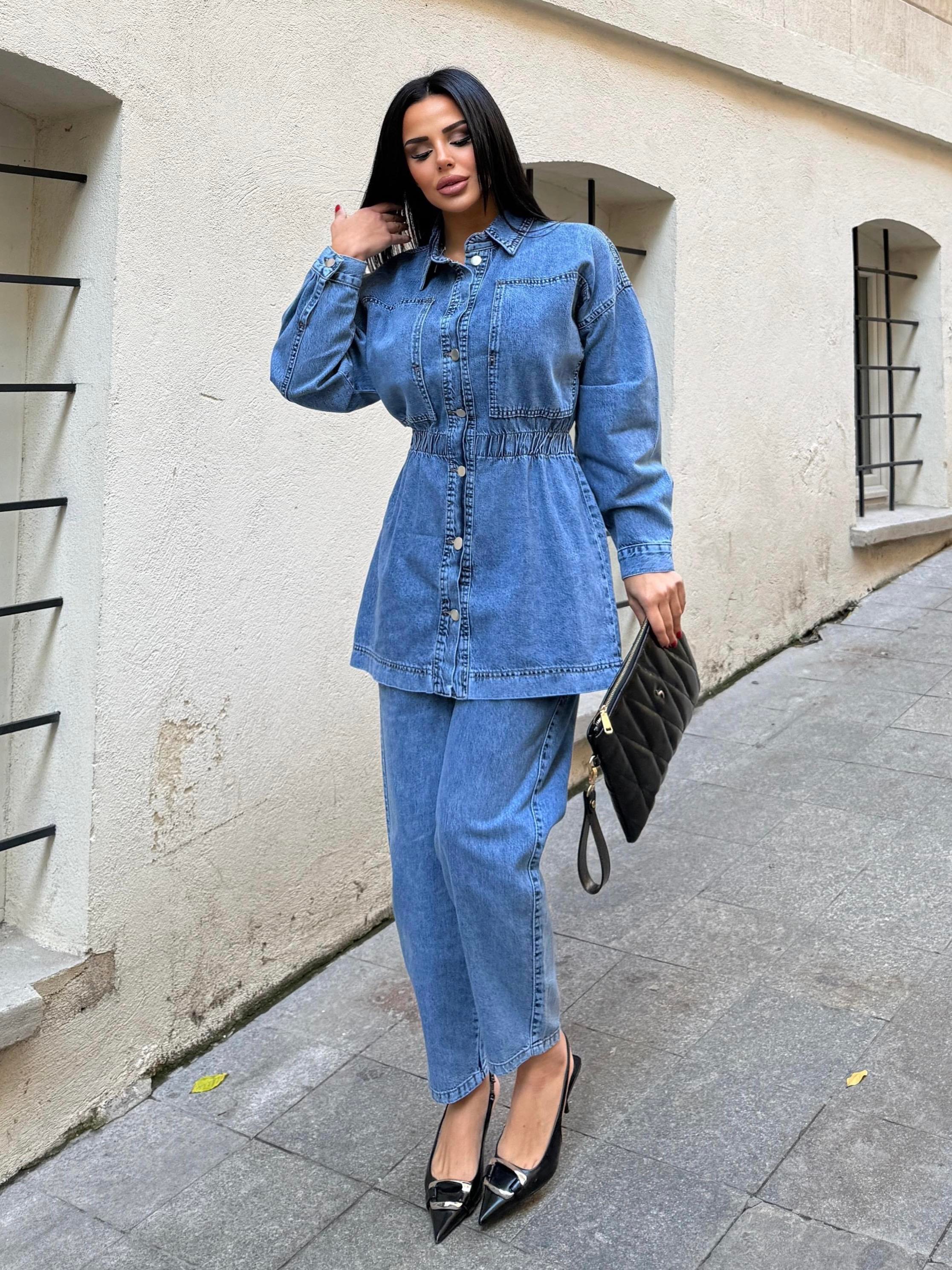 Pumpkin Denim Takım Mavi