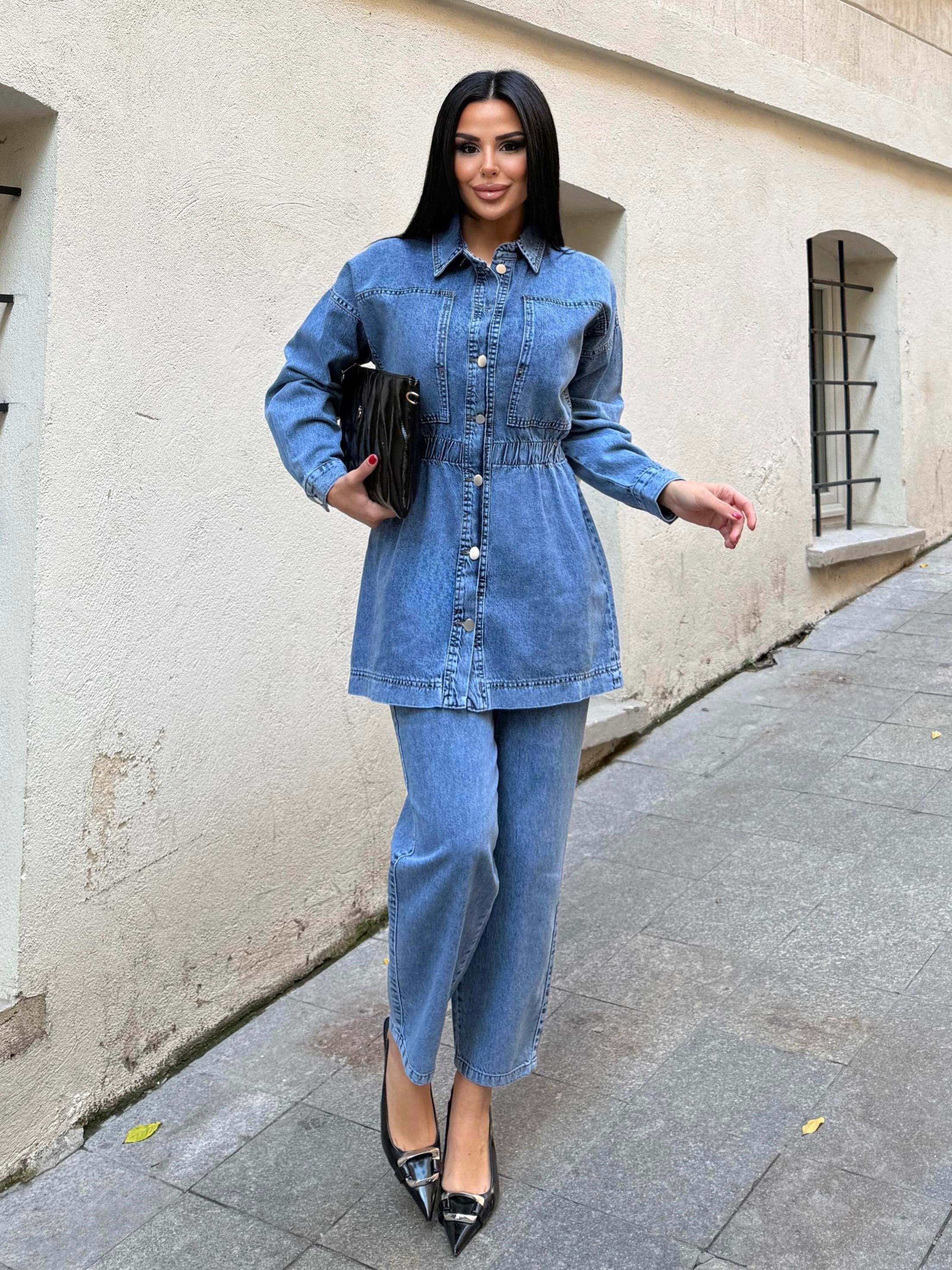 Pumpkin Denim Takım Mavi