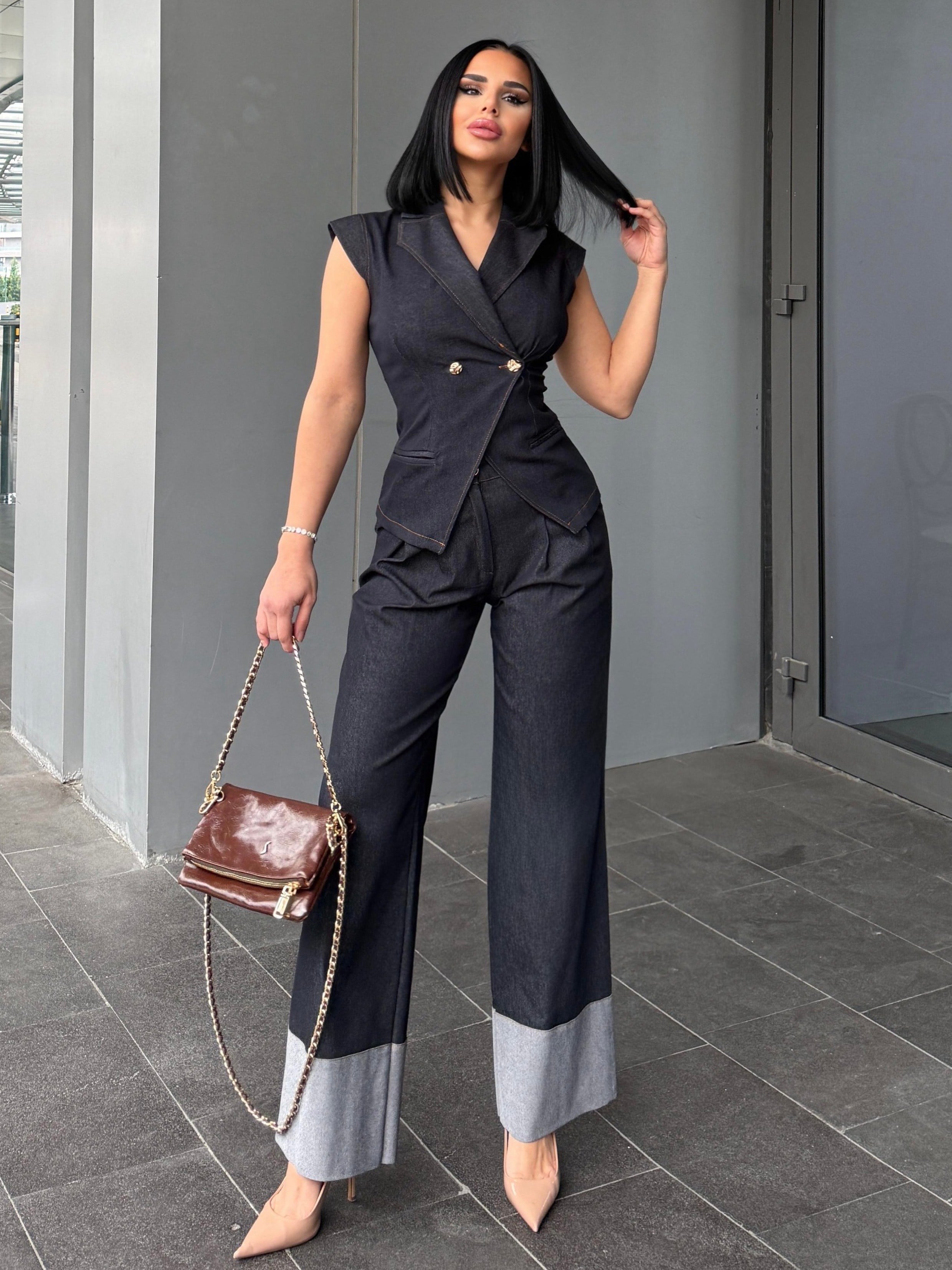 Rivas Tasarım Denim Takım Lacivert