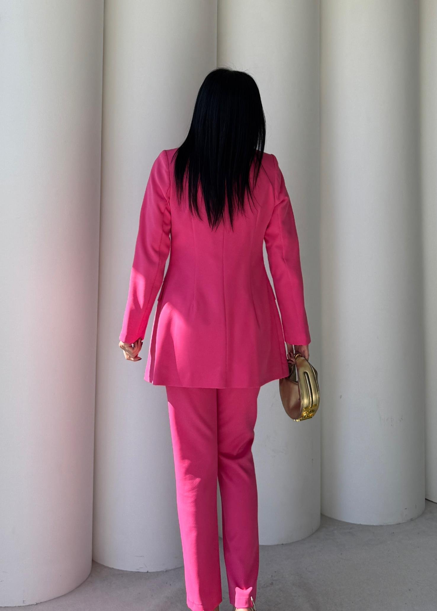 Rocke Blazer Ceketli Takım Pembe