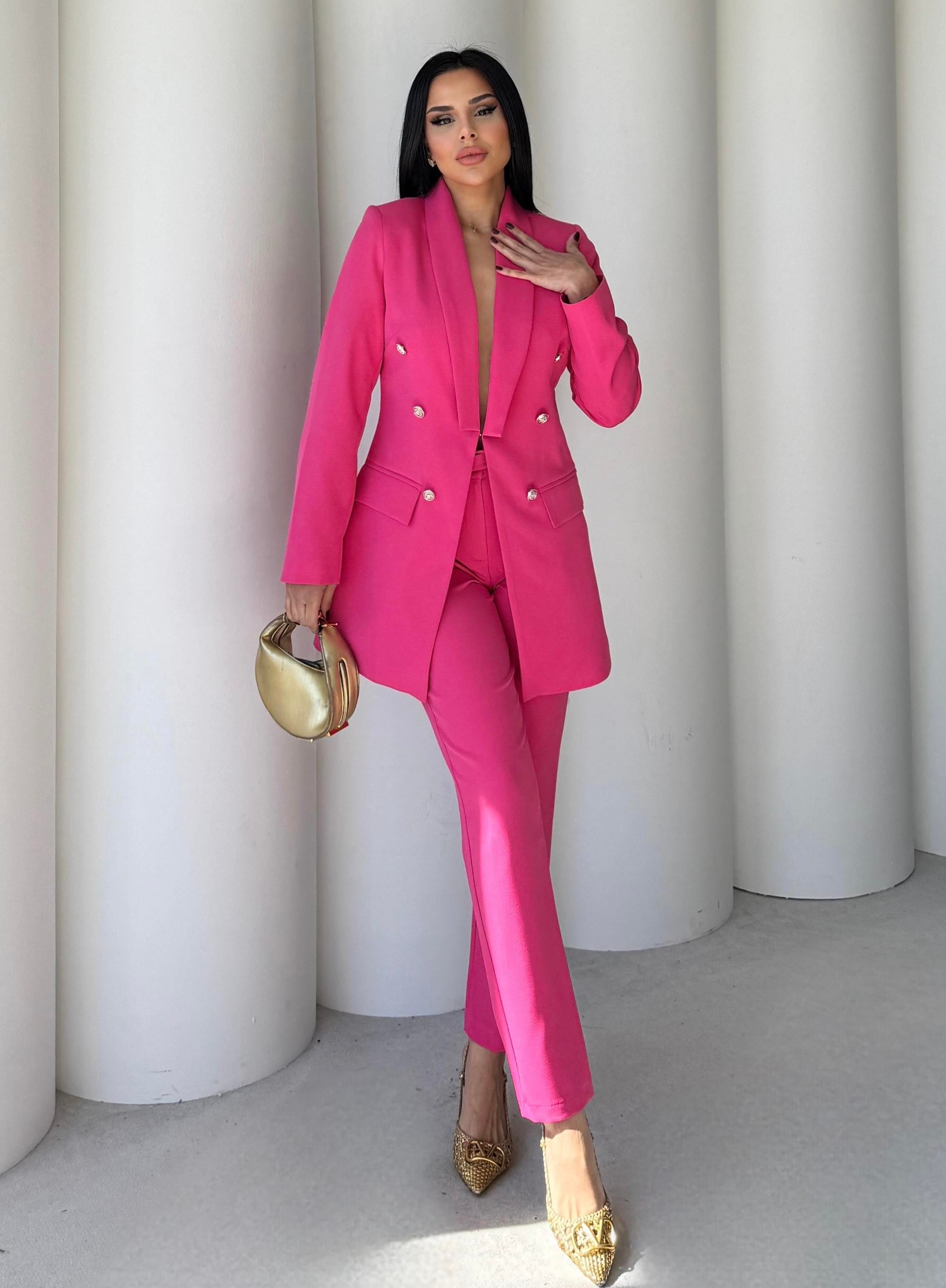 Rocke Blazer Ceketli Takım Pembe