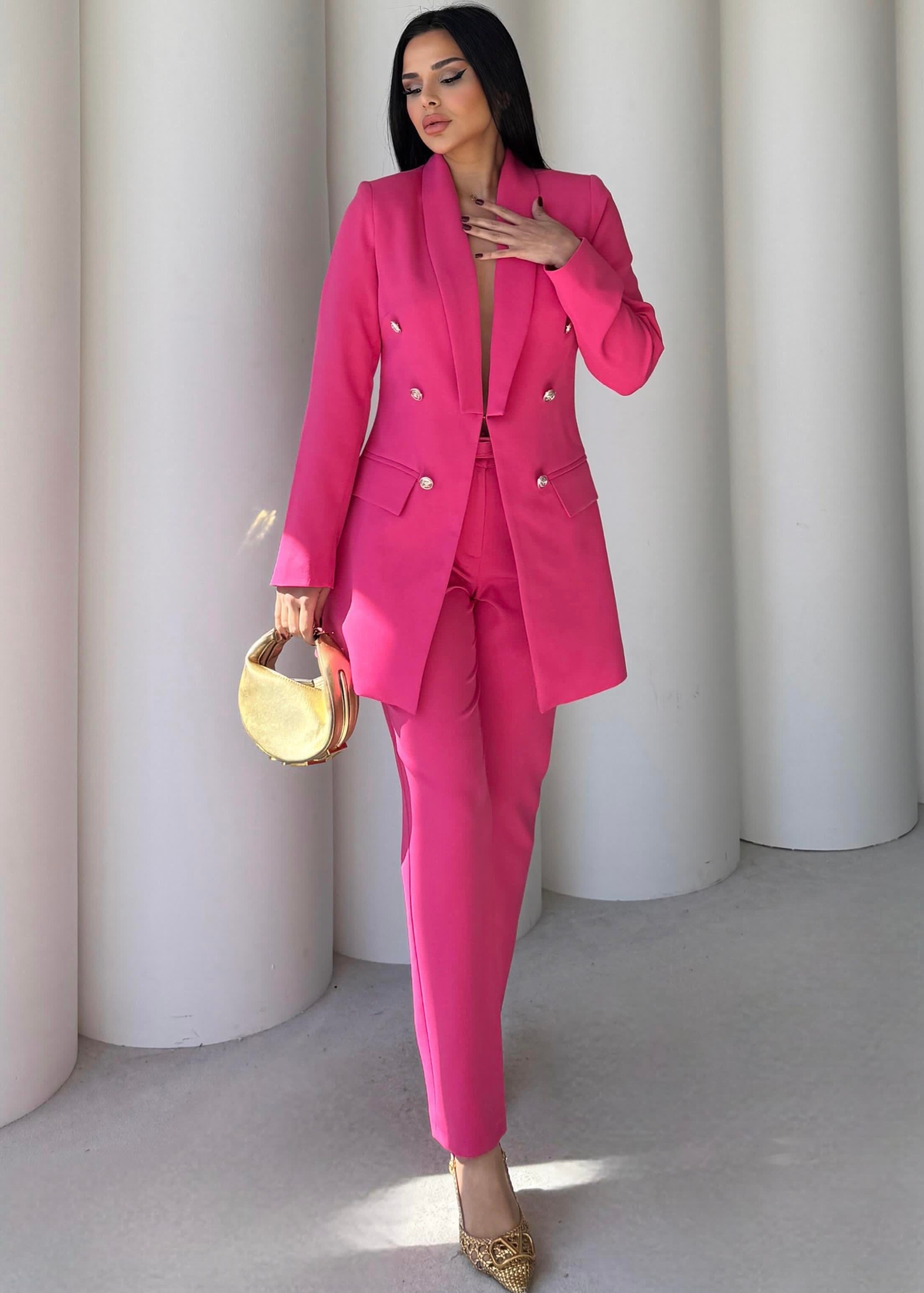 Rocke Blazer Ceketli Takım Pembe