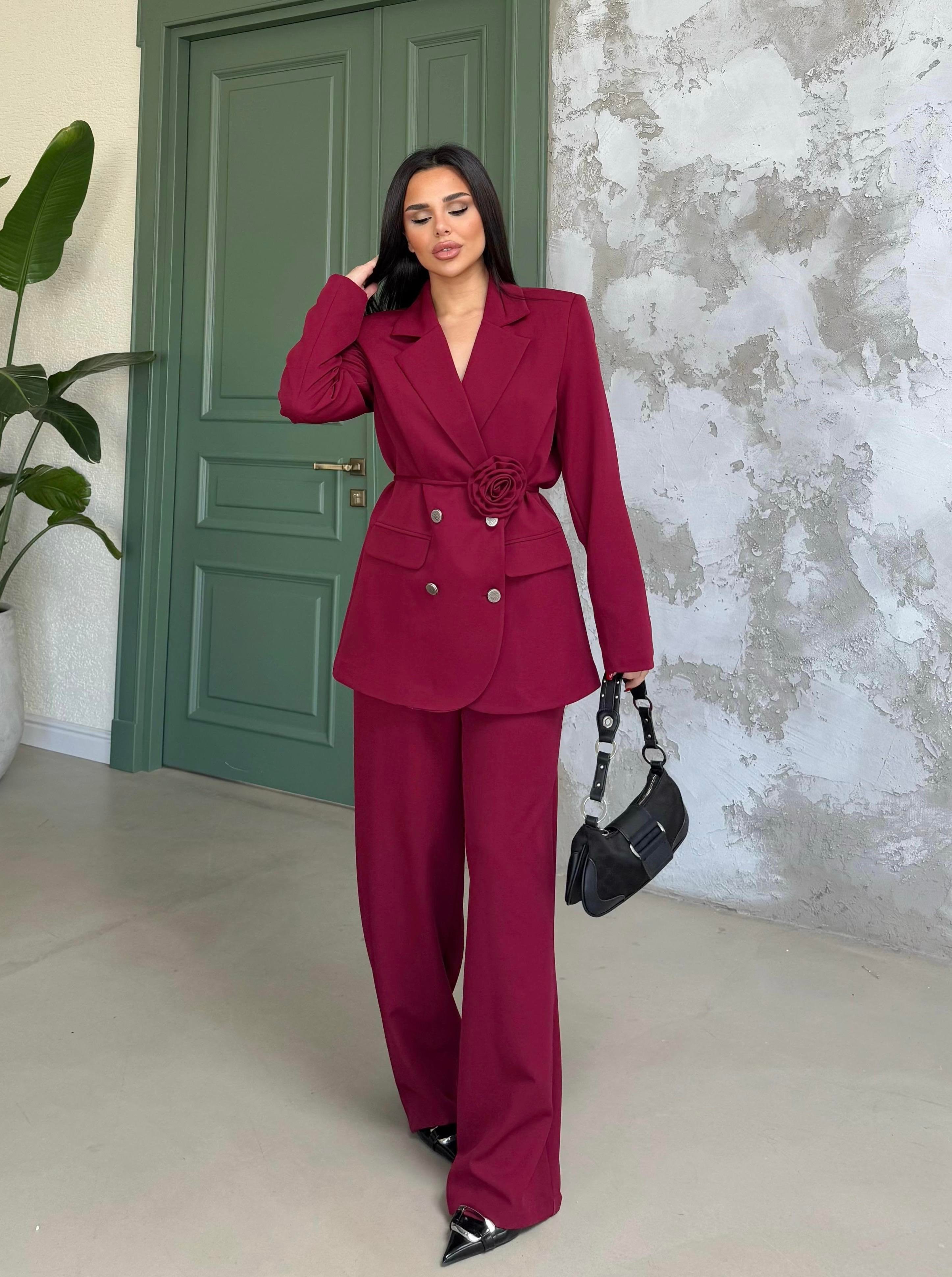 Roses Gül Kemerli Takım Bordo