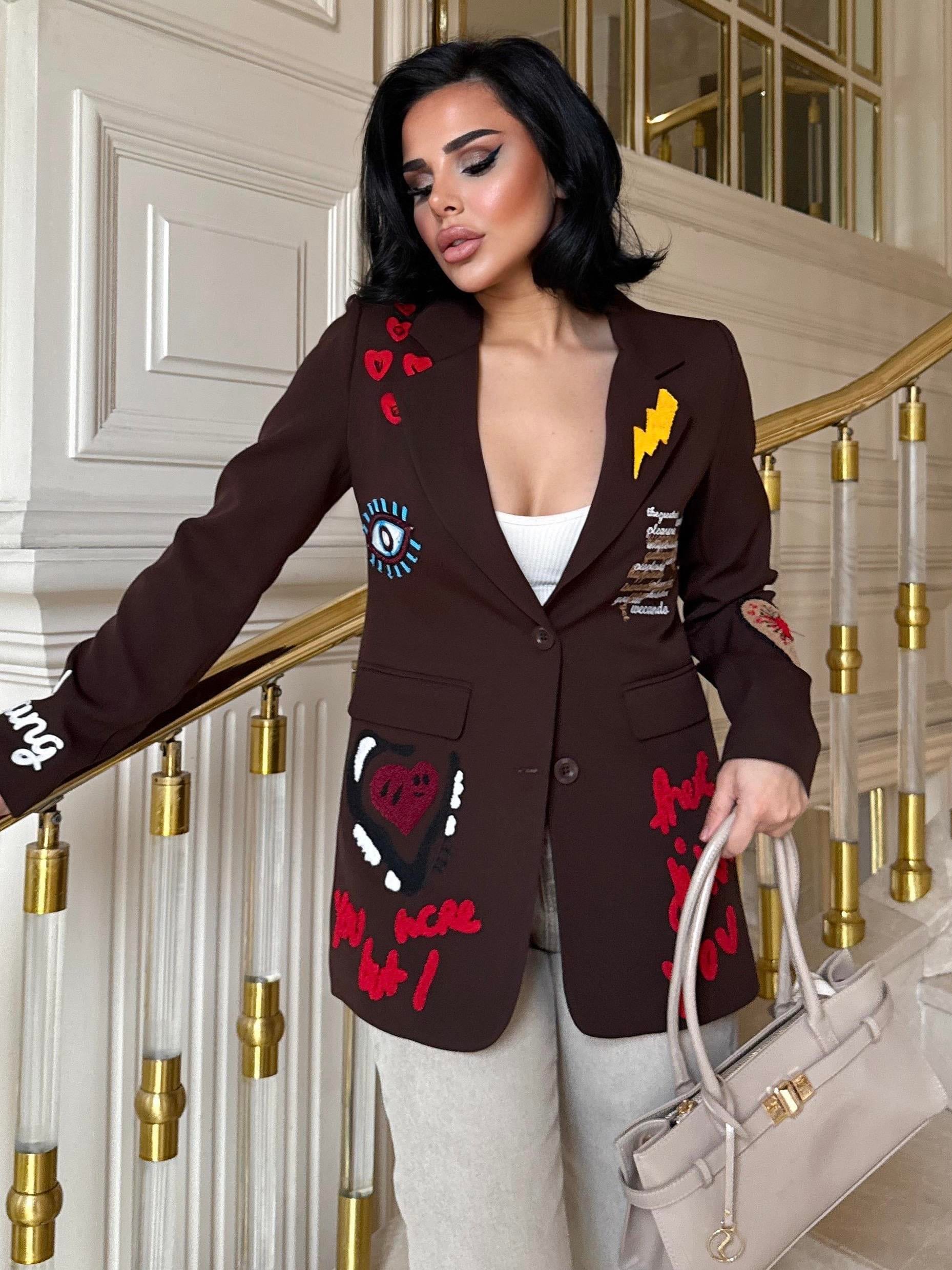 Rubia Tasarım Blazer Ceket Kahve