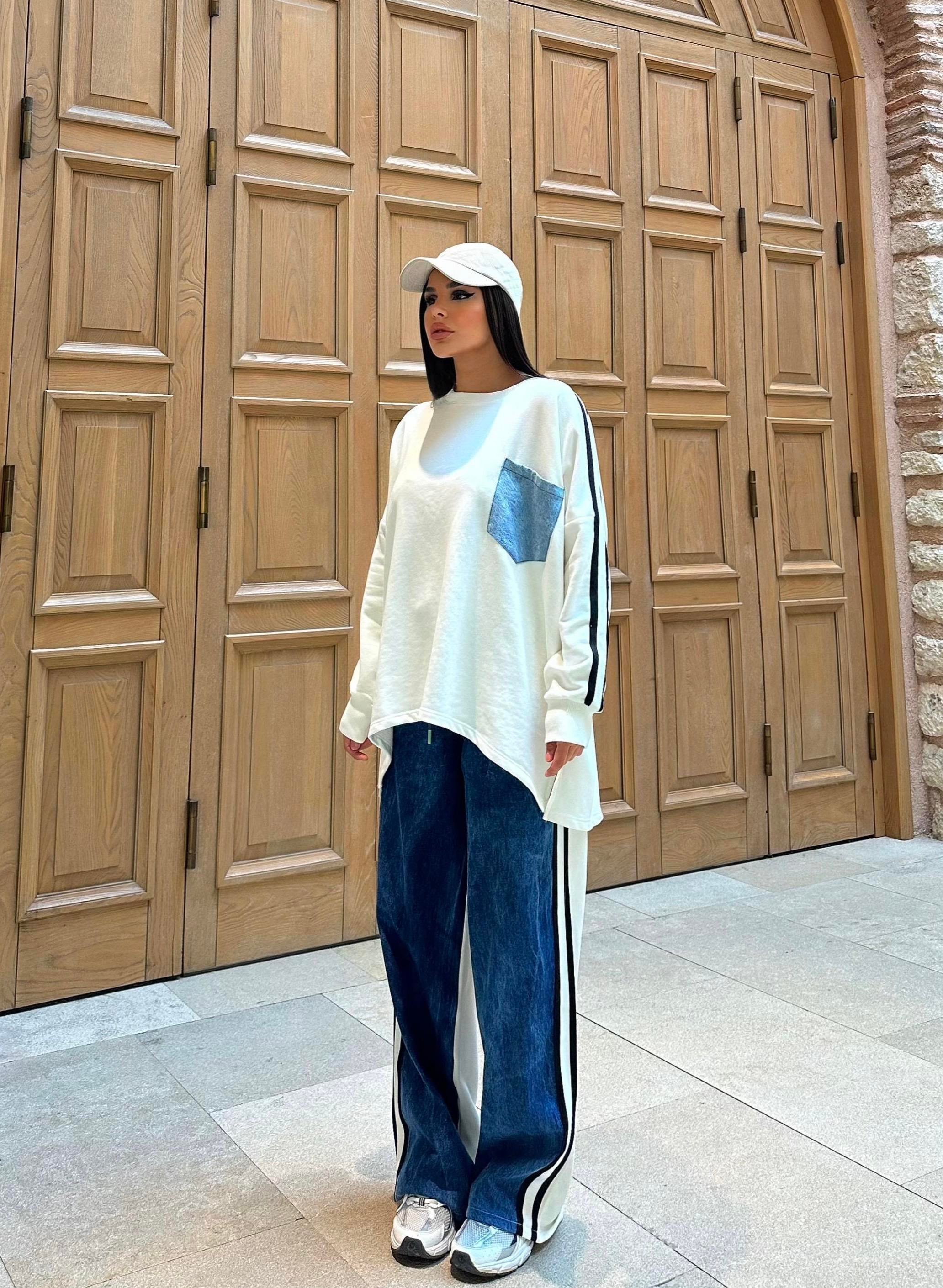 Shaya Tasarım Oversize Takım Beyaz