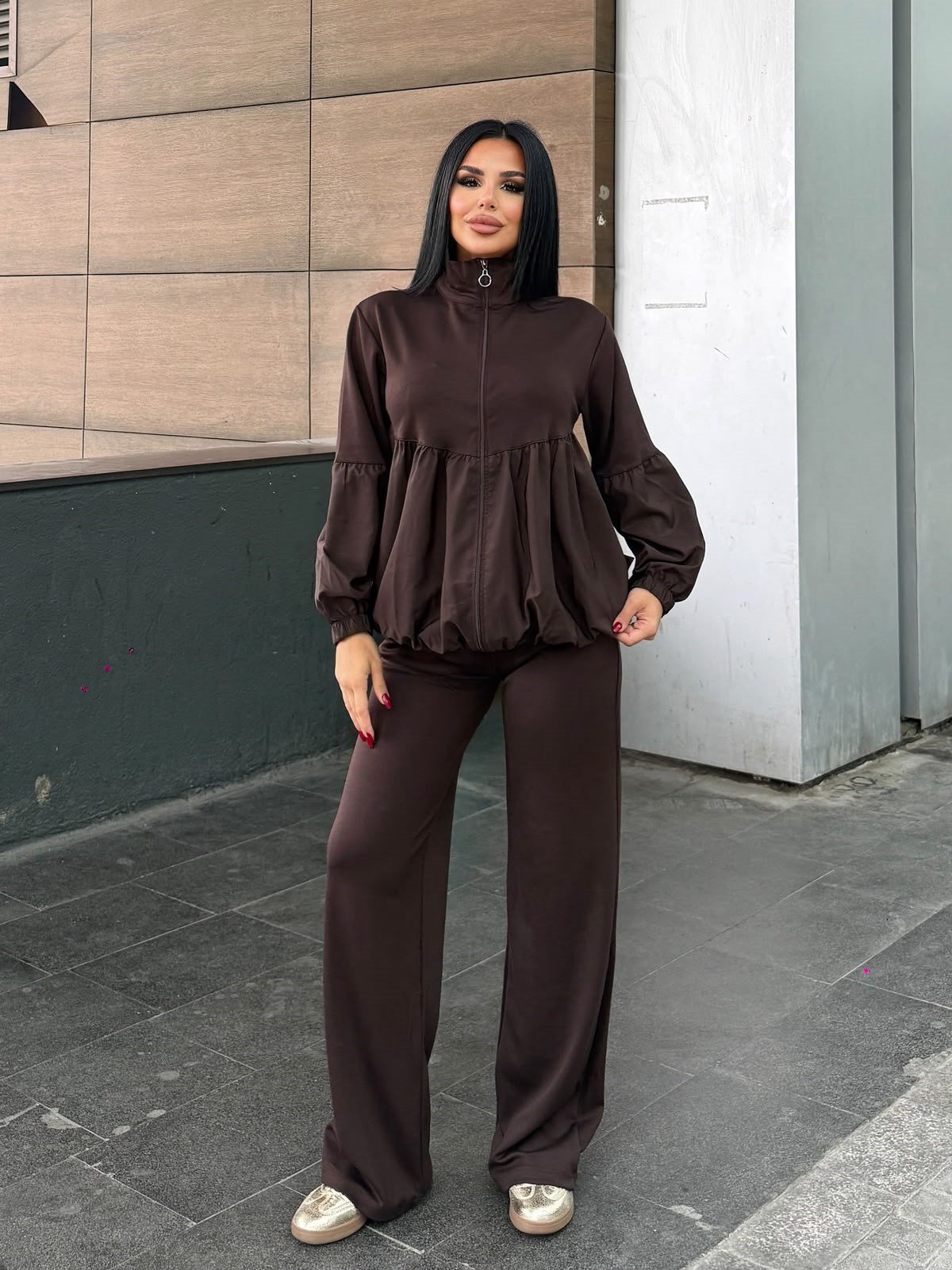 Slovas Paraşüt Detaylı Spor Takım Kahve