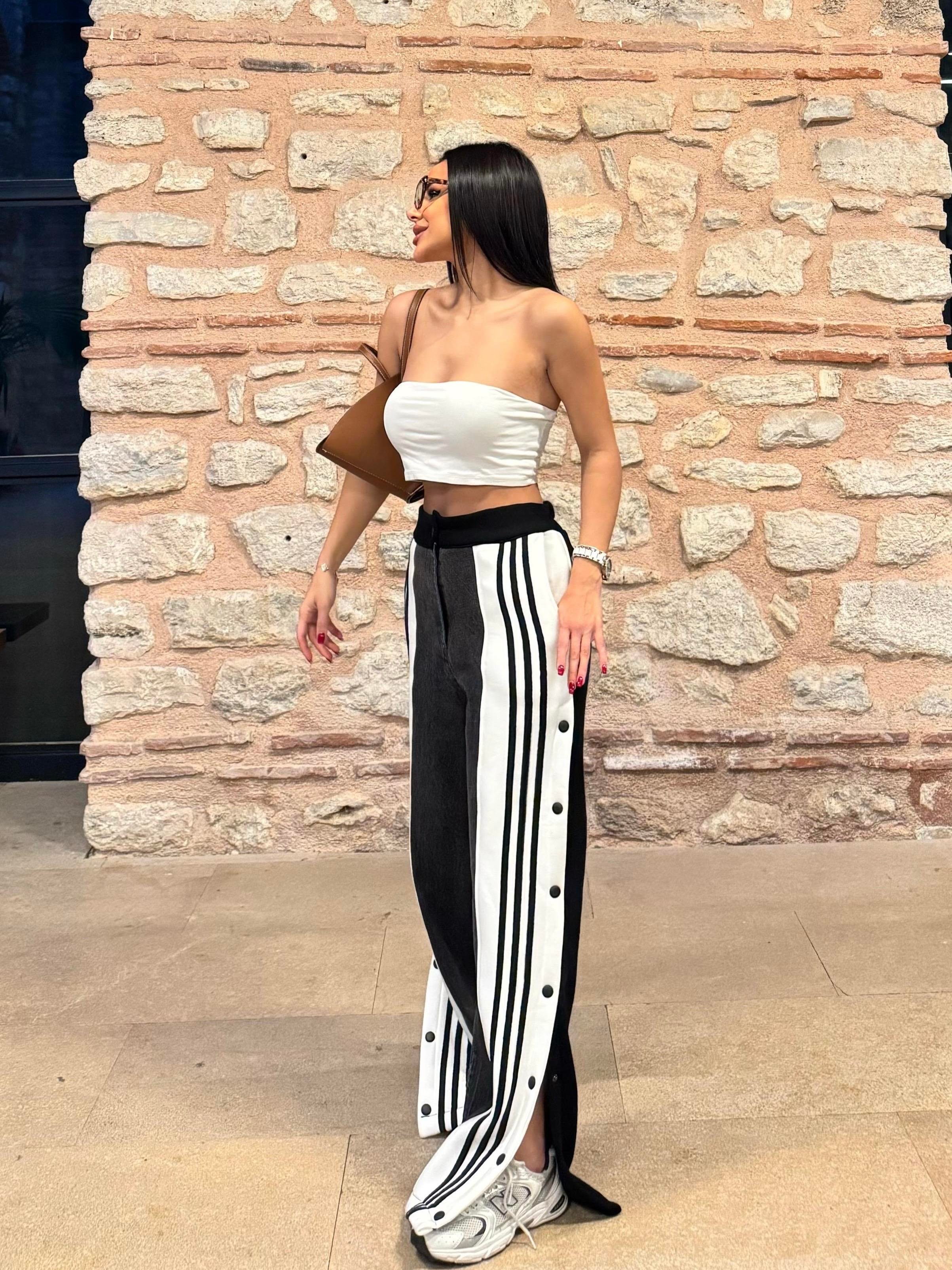 Trend Çıt Çıt Detaylı Denim Pantolon Gri