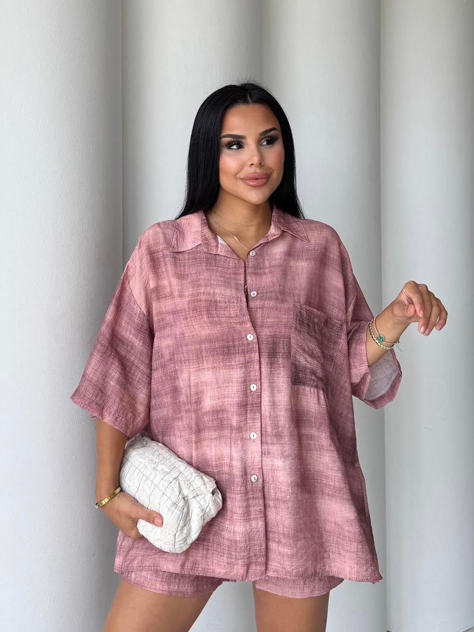 Ymore Şortlu Takım Pembe