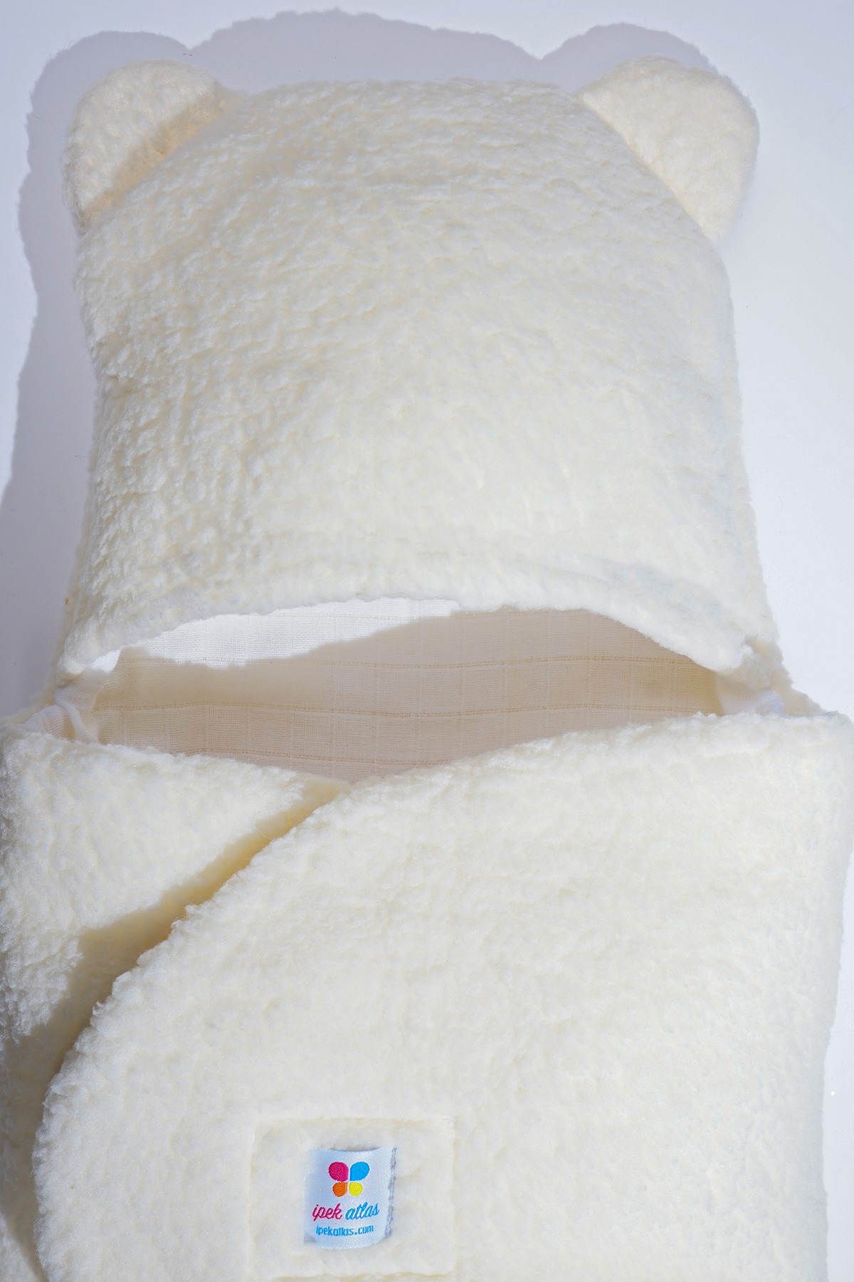  Ayıcık Tasarımlı Müslin Astarlı Peluş Kundak