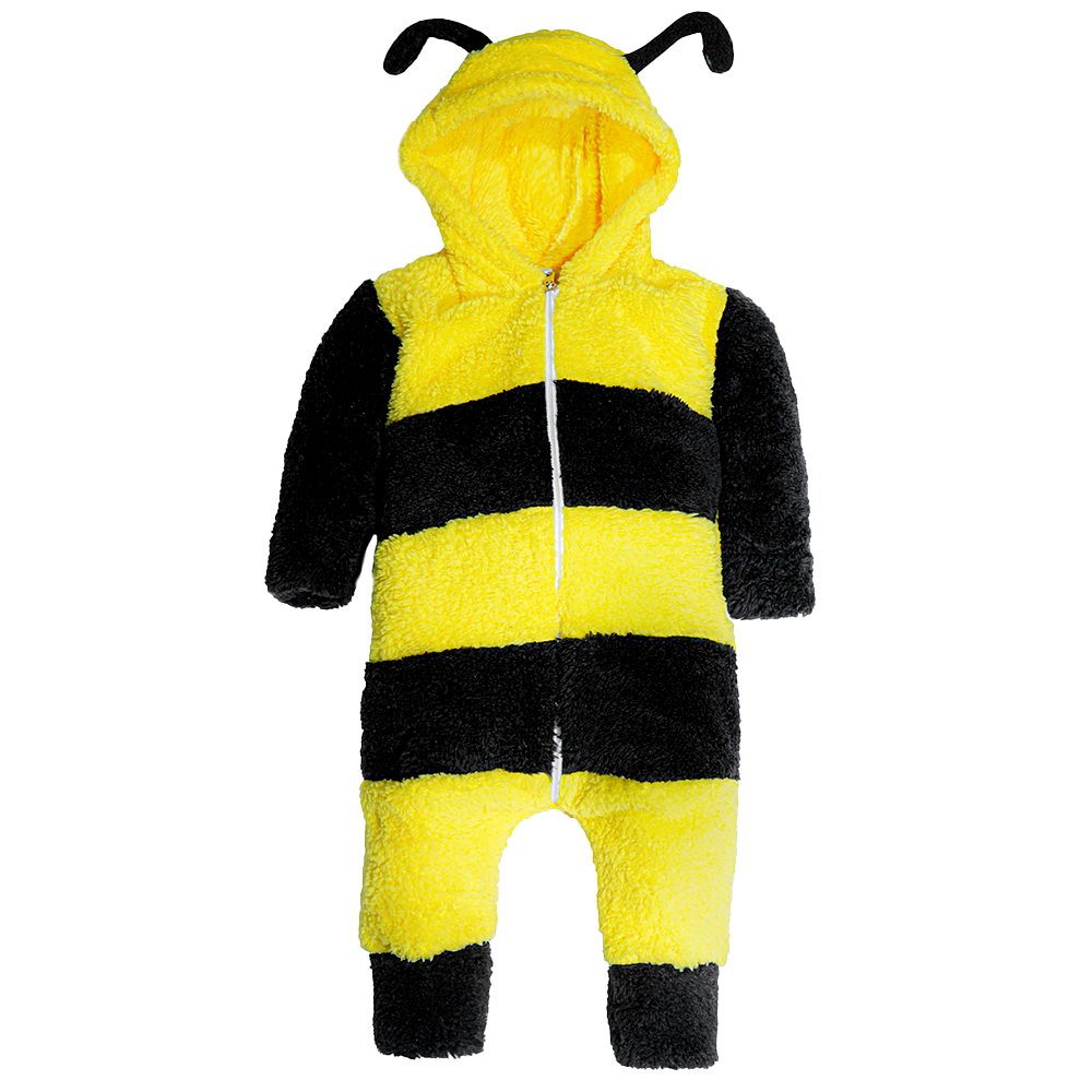  Kız Erkek Bebek Ve Çocuk Kışlık Peluş Arı Tulum