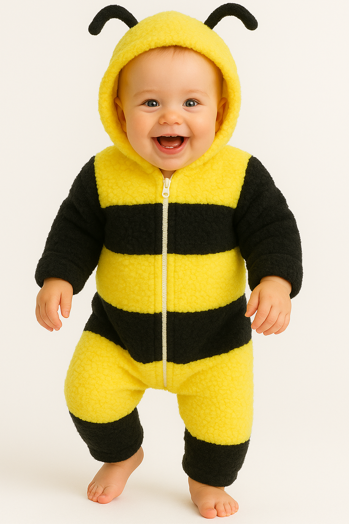  Kız Erkek Bebek Ve Çocuk Kışlık Peluş Arı Tulum