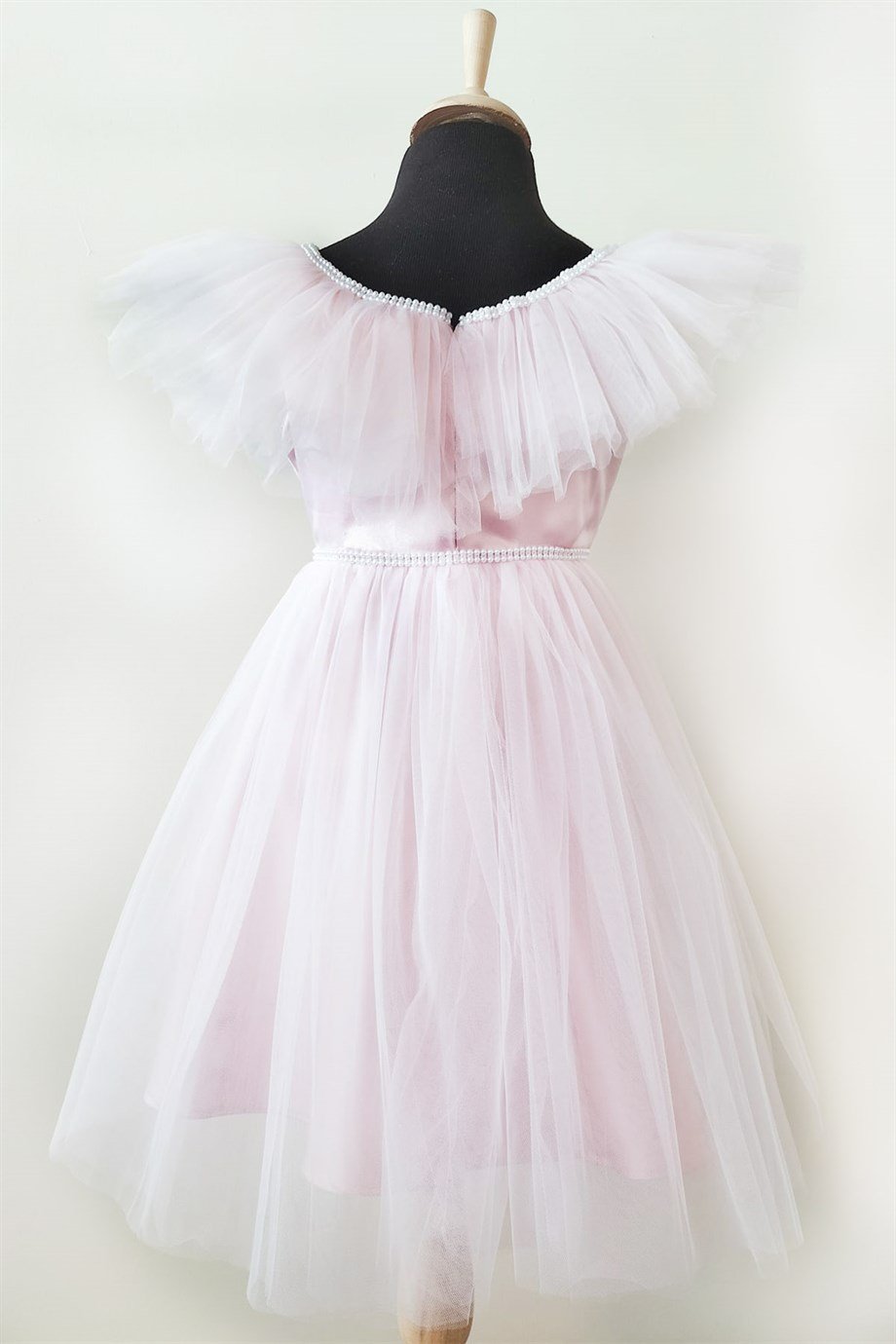 1-12 Yaş Kız Çocuk Tüllü Taşlı Abiye