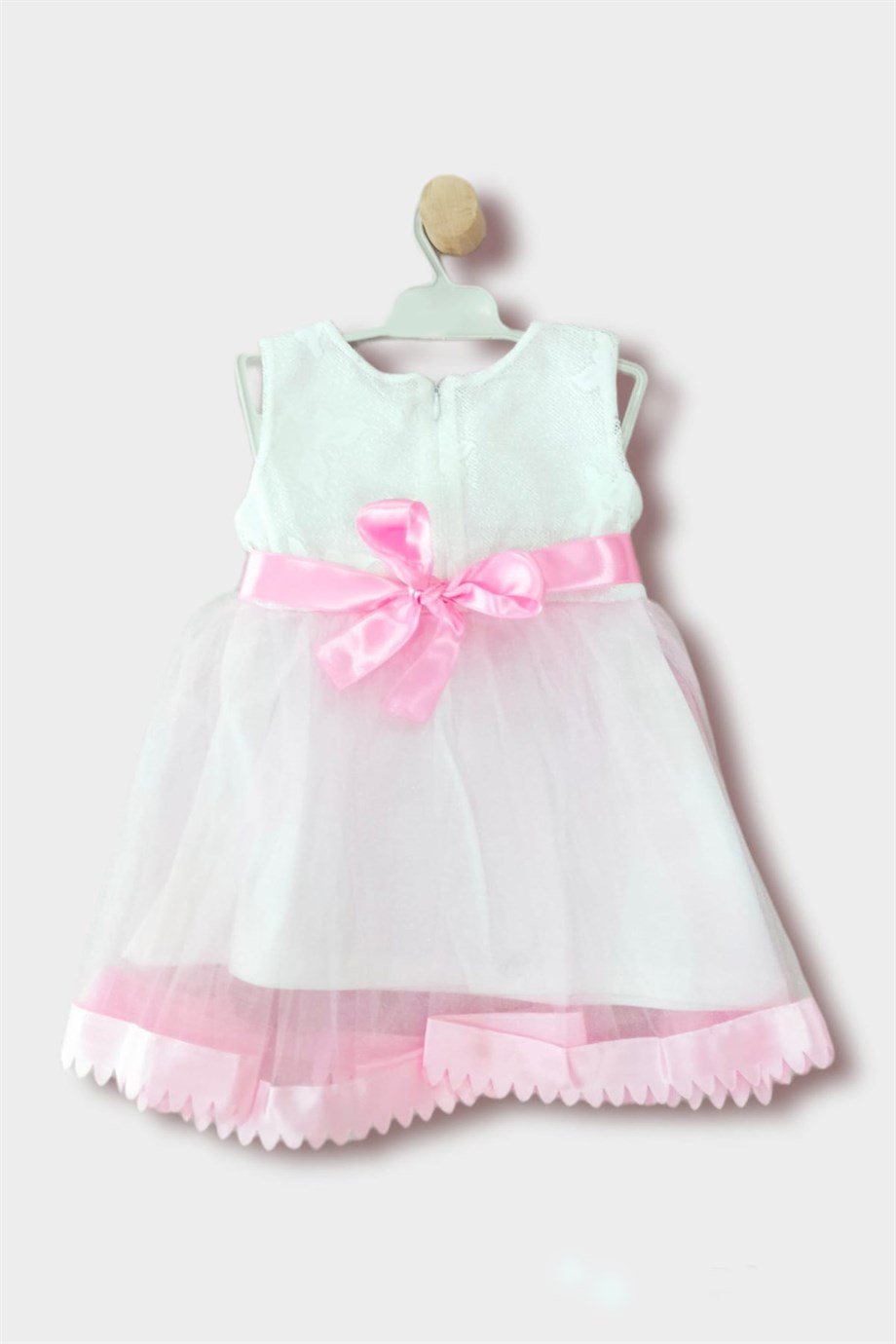 1-4 Yaş Kız Çocuk Kurdeleli Tül Etekli Elbise