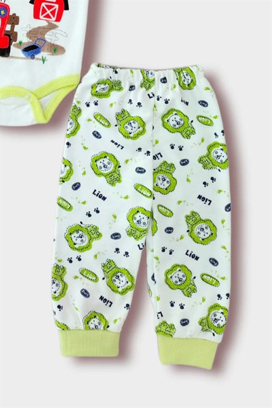 3-9 Ay Erkek Bebek Bereli Zıbın Takımı