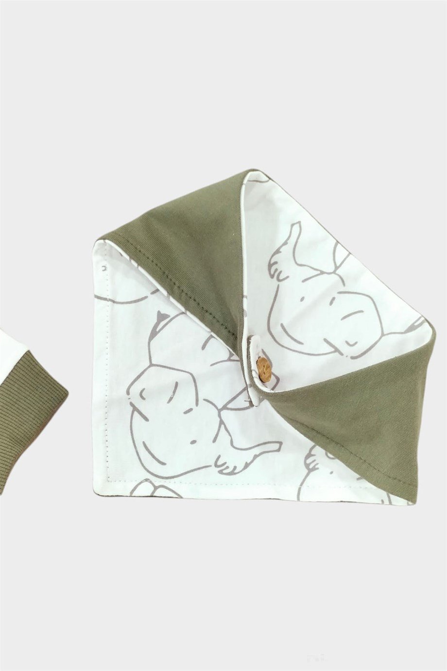 6-24 Ay Kısa Kollu Yakalıklı Düğme Detaylı Üç Parça Takım