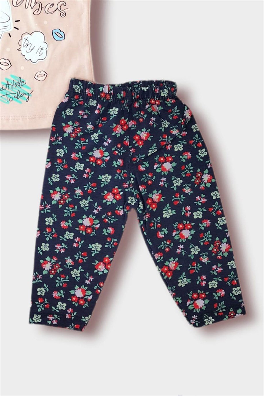 9-24 Ay Kız Bebek Yazlık Kısa kollu İkili Takım