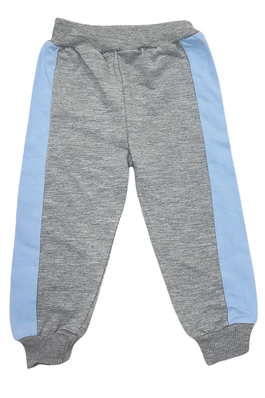 Erkek Bebek Açık Mavi Cep Detaylı Uzun Kollu Kapüşonlu İkili Takım