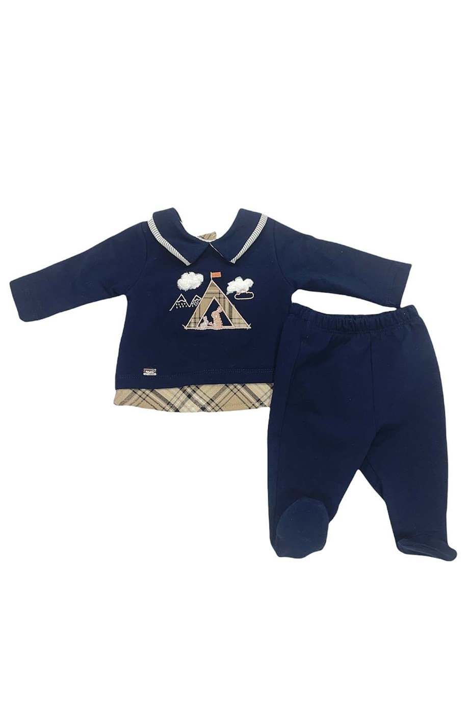 Erkek Bebek Pamuklu Uzun Kollu Çıtçıtlı Takım
