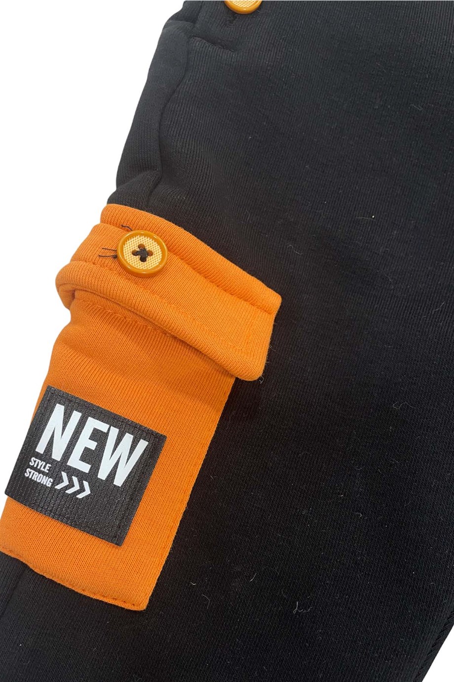 Erkek Bebek Salopetli Cep Detaylı Uzun Kollu Pamuklu İkili Takım