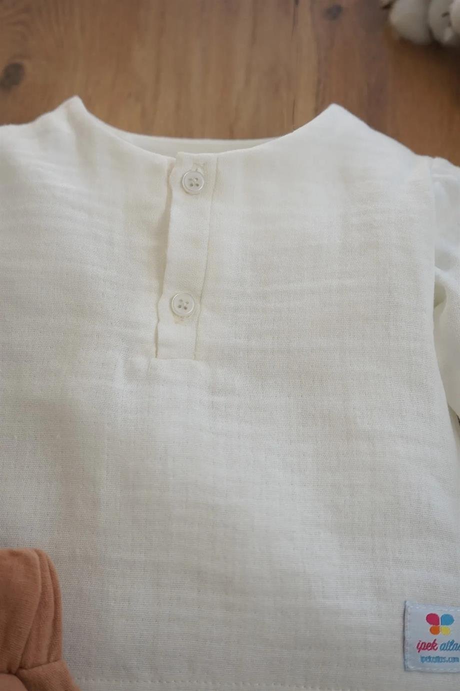 Erkek Kız Bebek Uzun Kollu Müslin İkili Çocuk Takımı