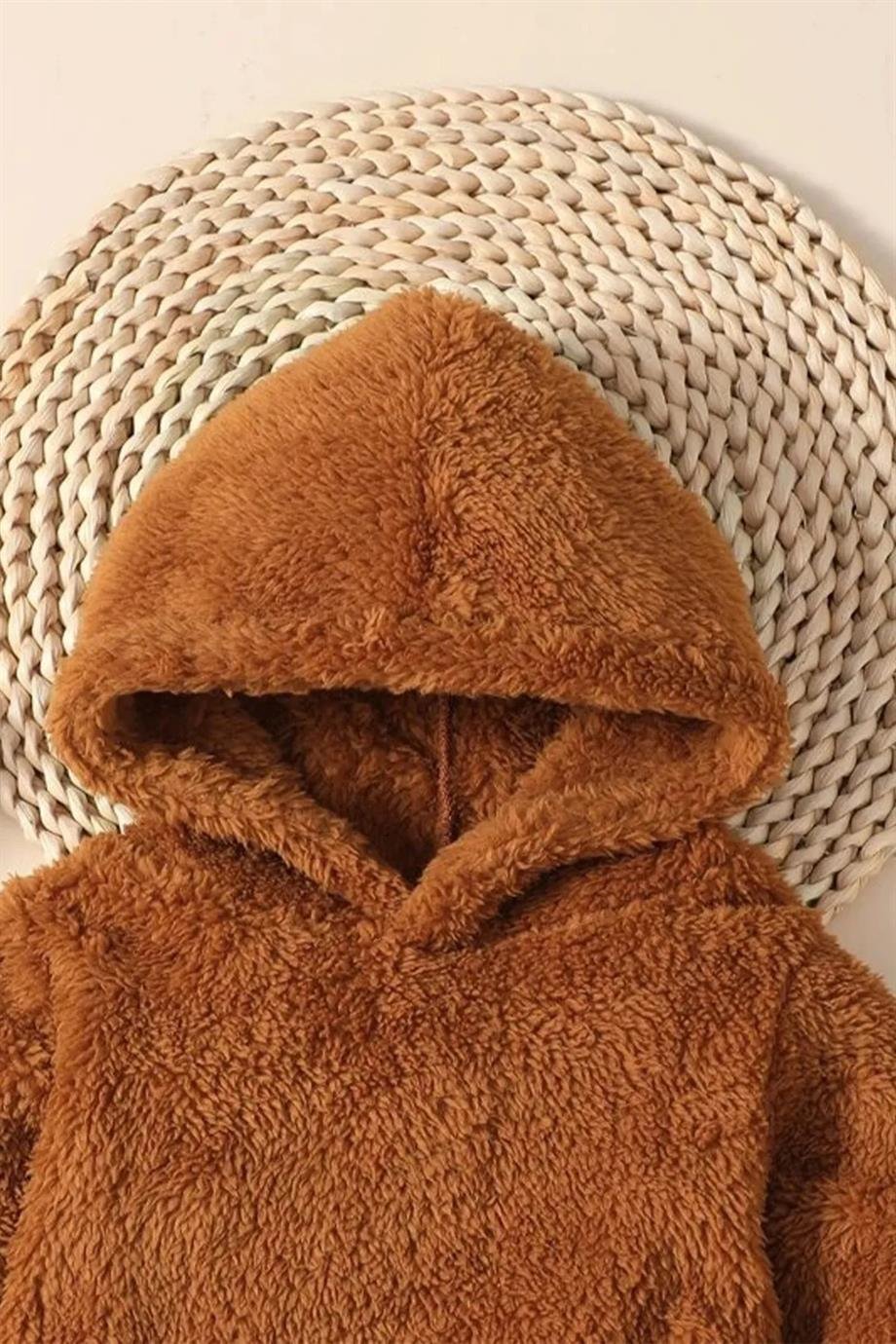 Erkek Kız Bebek ve Çocuk Peluş Cepli İkili Takım