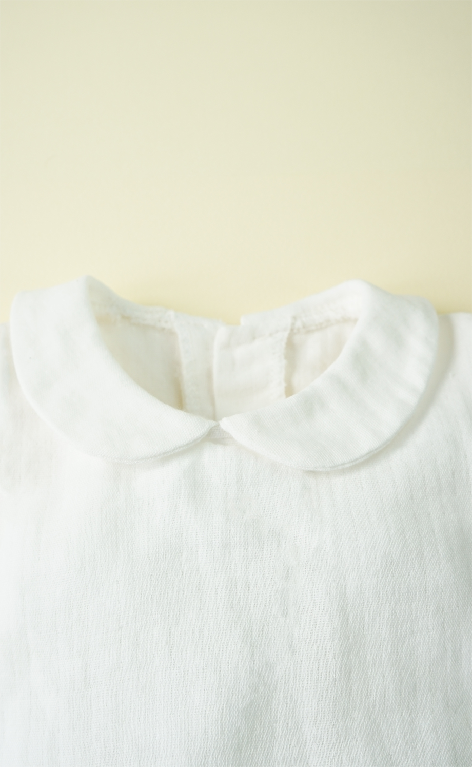 Kız Bebek Kısa Kollu Bebe Yaka Fırfırlı Müslin Gömlek