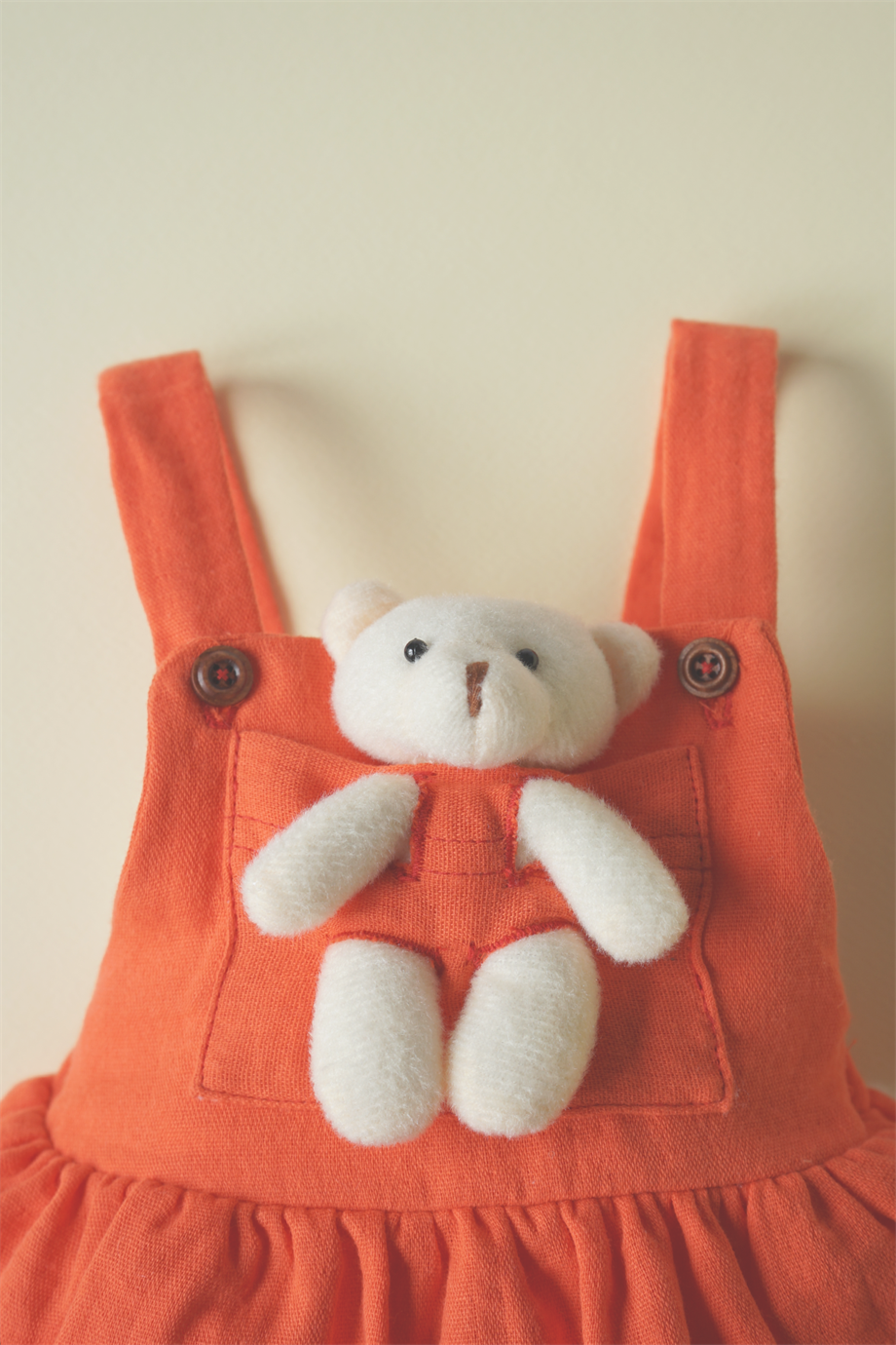 Kız Bebek Oyuncak Ayıcıklı Müslin Salopet