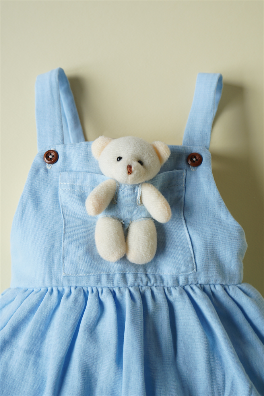 Kız Bebek Oyuncak Ayıcıklı Müslin Salopet