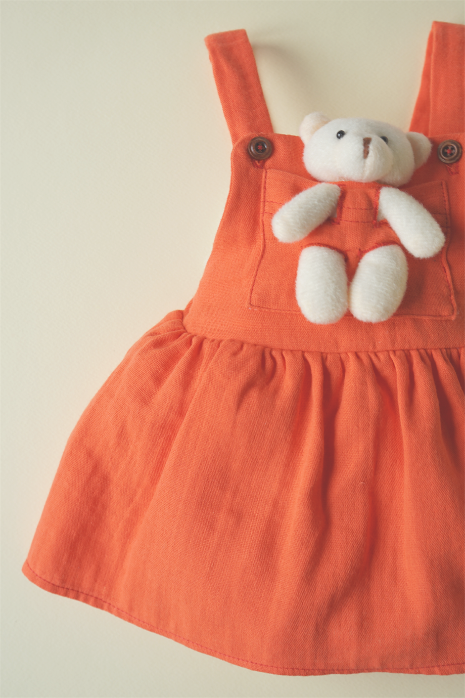 Kız Bebek Oyuncak Ayıcıklı Müslin Salopet