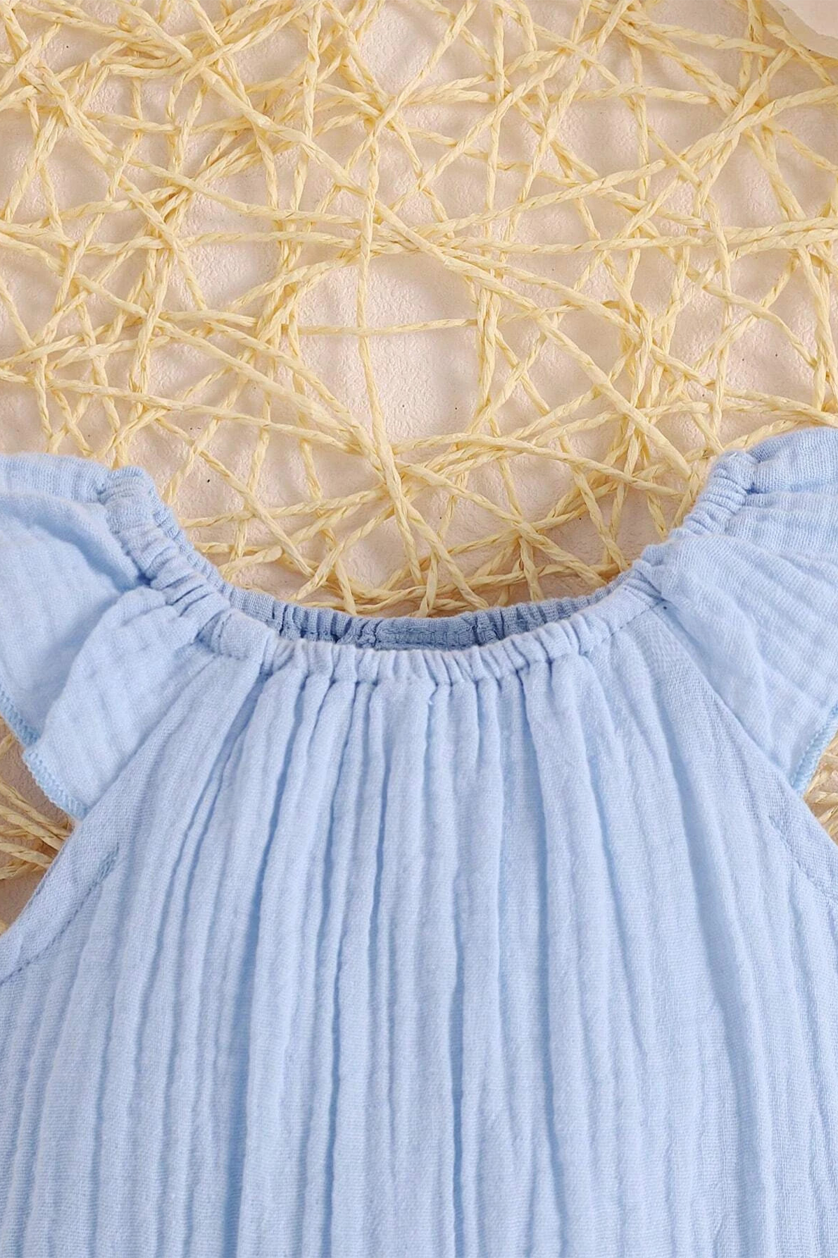 Kız Bebek Ve Çocuk Bandanalı Müslin Tulum