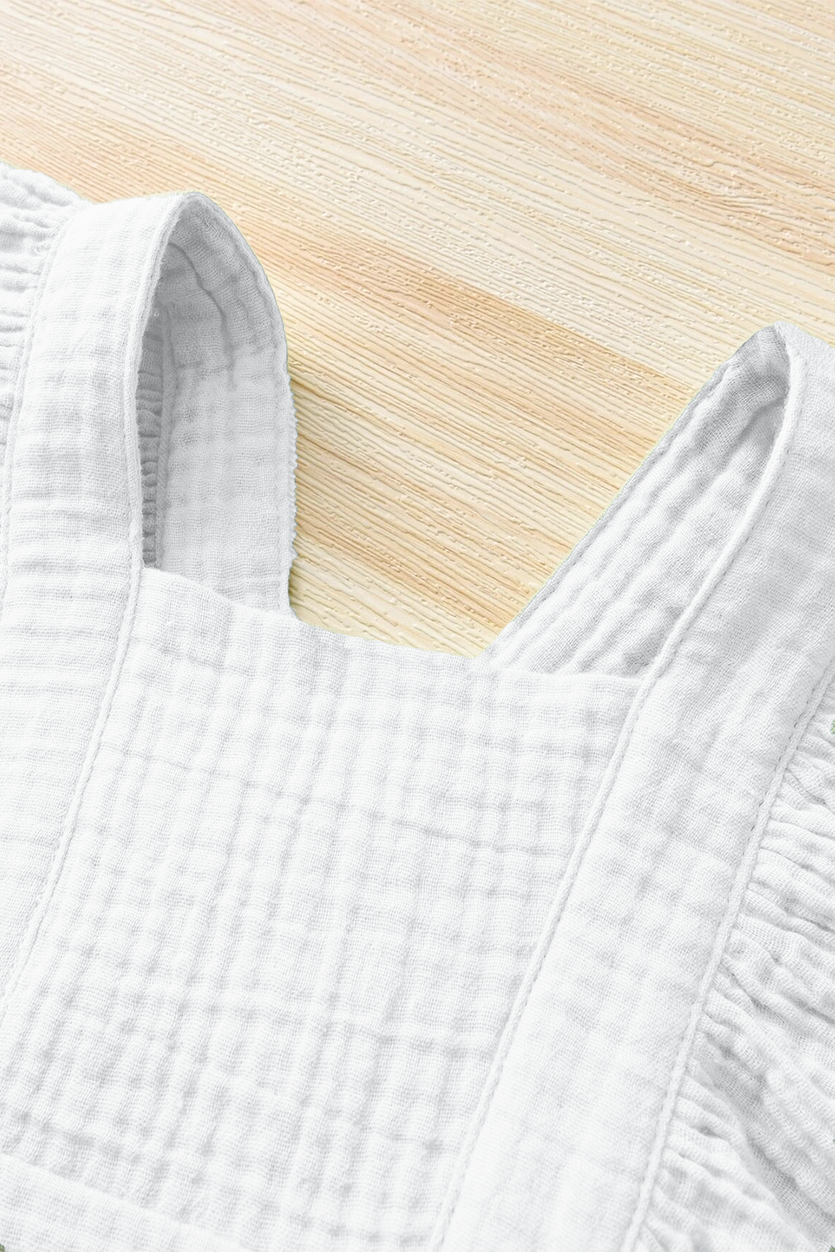 Kız Bebek Ve Çocuk Fırfırlı Kolsuz Müslin Elbise