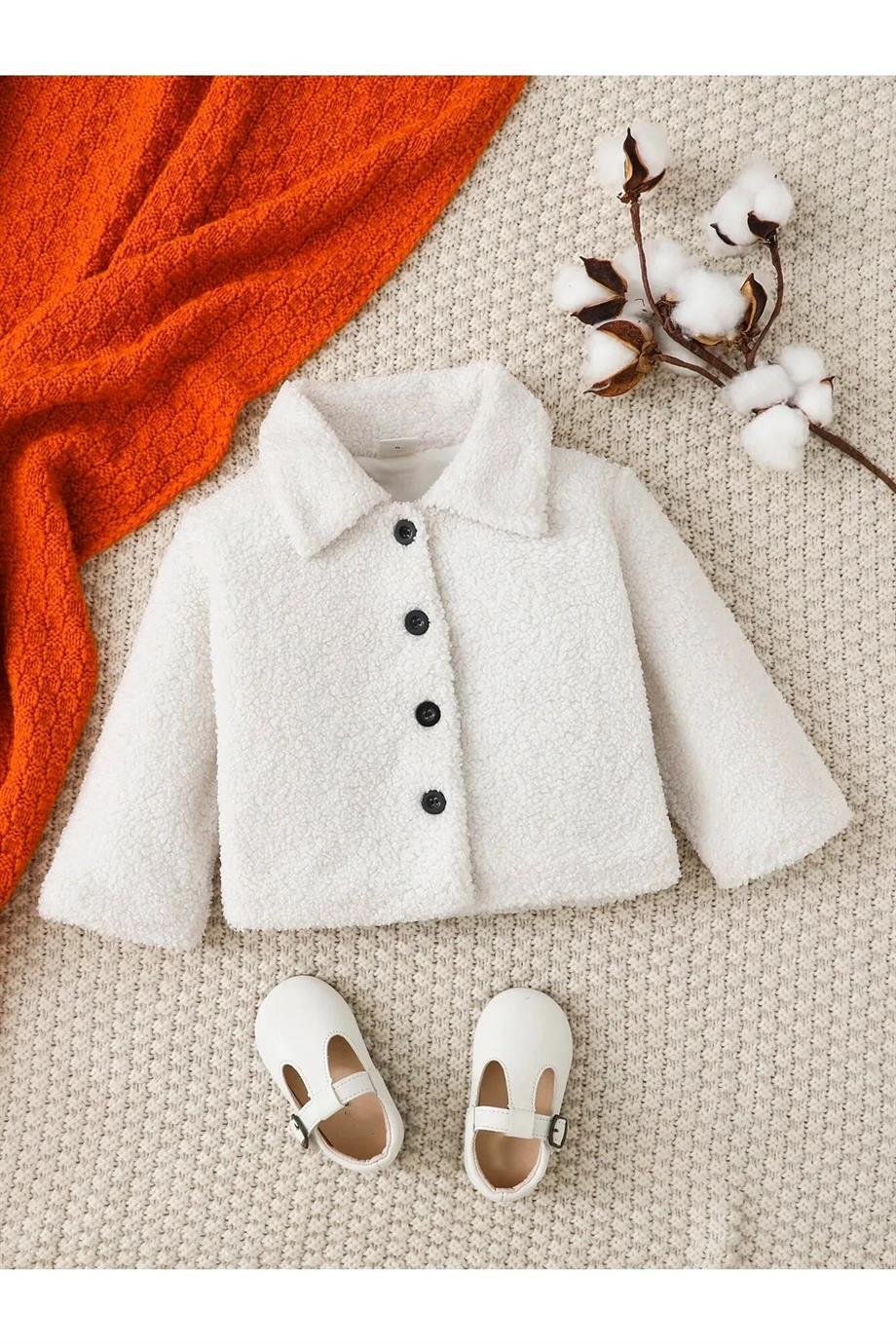 Kız Bebek Ve Çocuk Peluş Pofuduk Mont