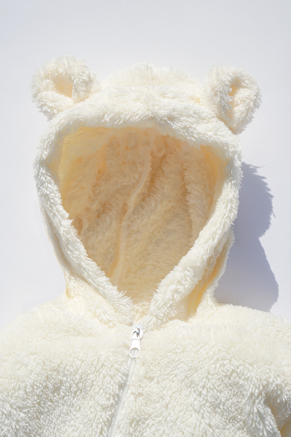 Kız Erkek Bebek Ve Çocuk Kapüşonlu Kışlık Peluş Ayı Tulum