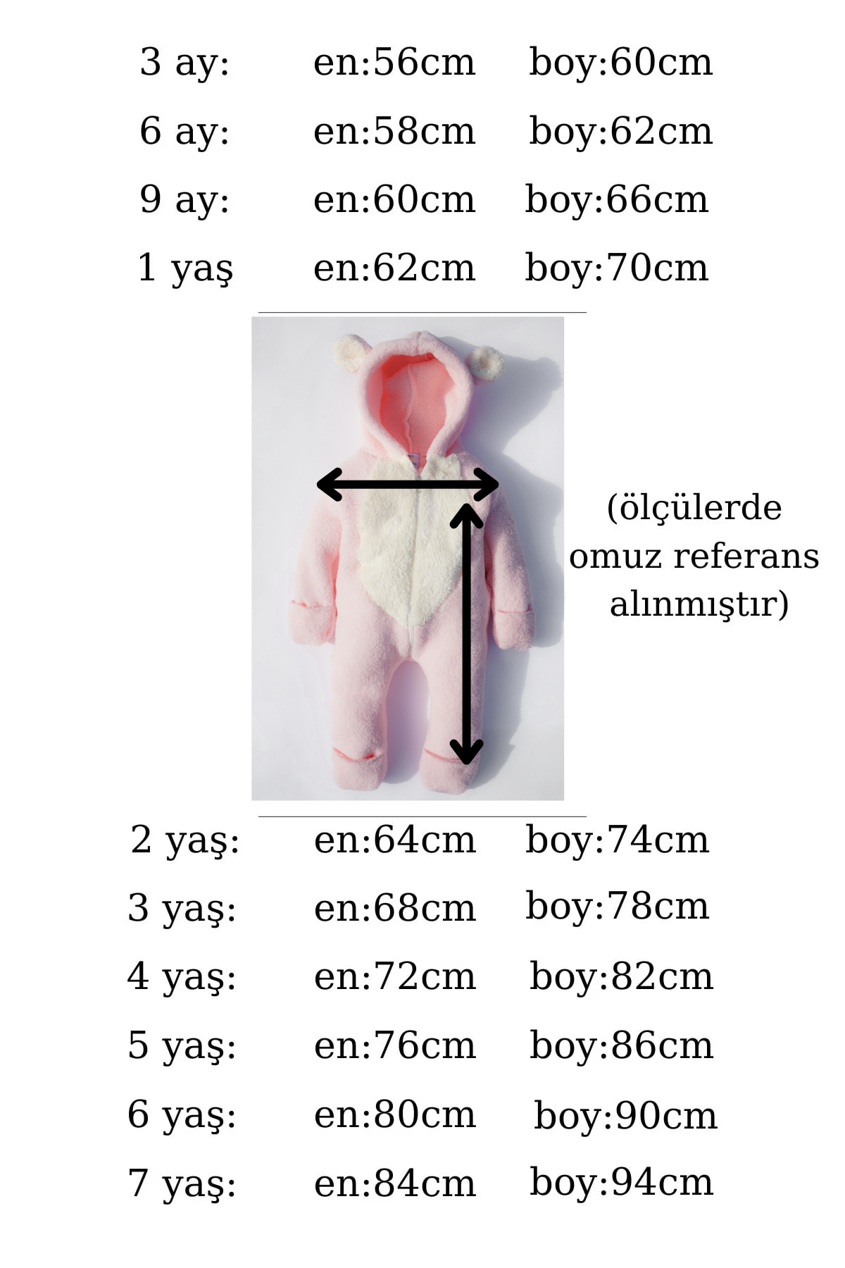 Kız Erkek Bebek Ve Çocuk Kapüşonlu Kışlık Peluş Ayı Tulum