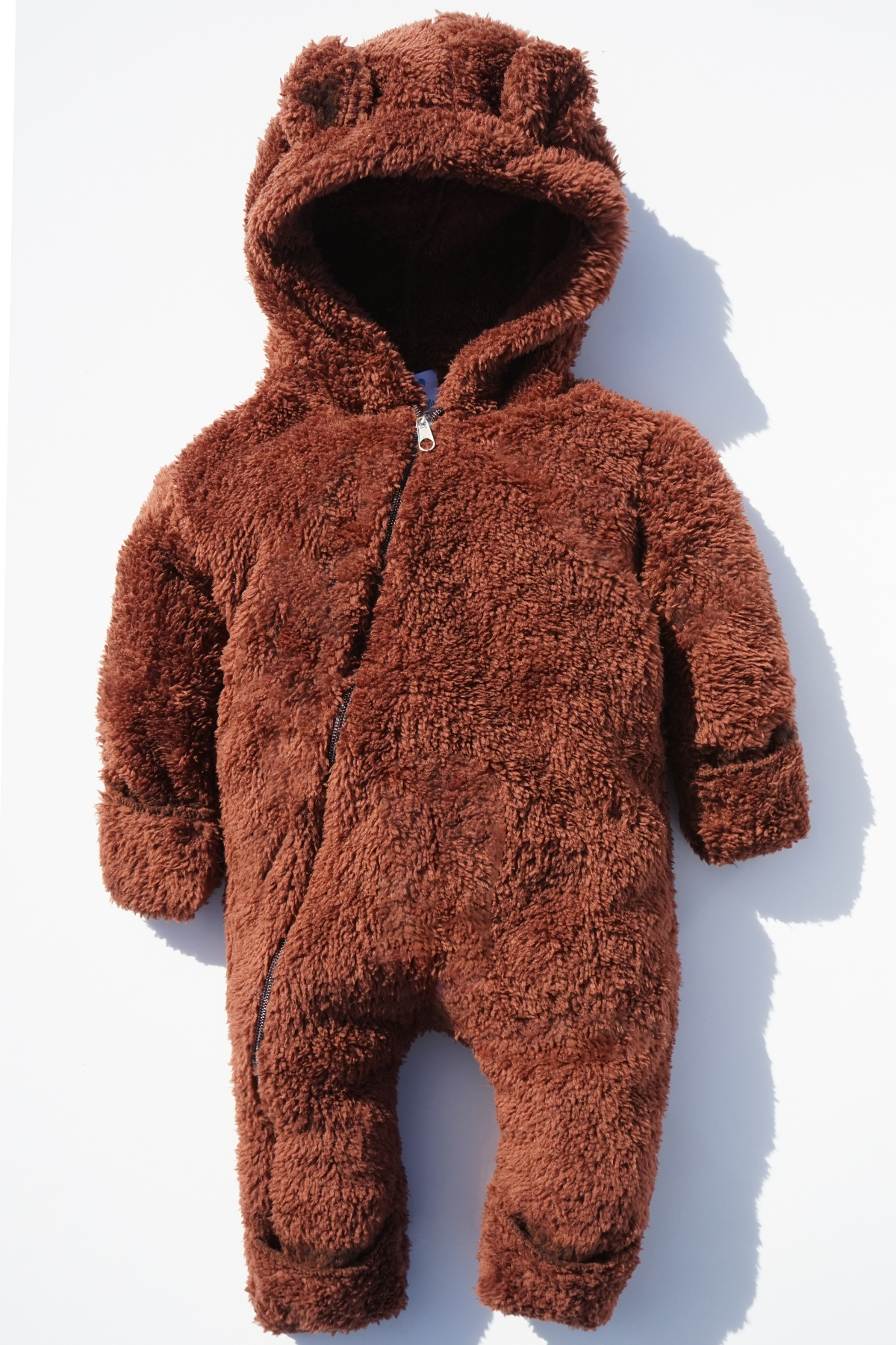 Kız Erkek Bebek Ve Çocuk Kapüşonlu Kışlık Peluş Ayı Tulum