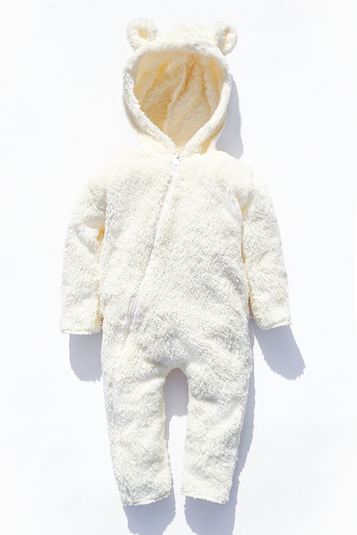 Kız Erkek Bebek Ve Çocuk Kapüşonlu Kışlık Peluş Ayı Tulum