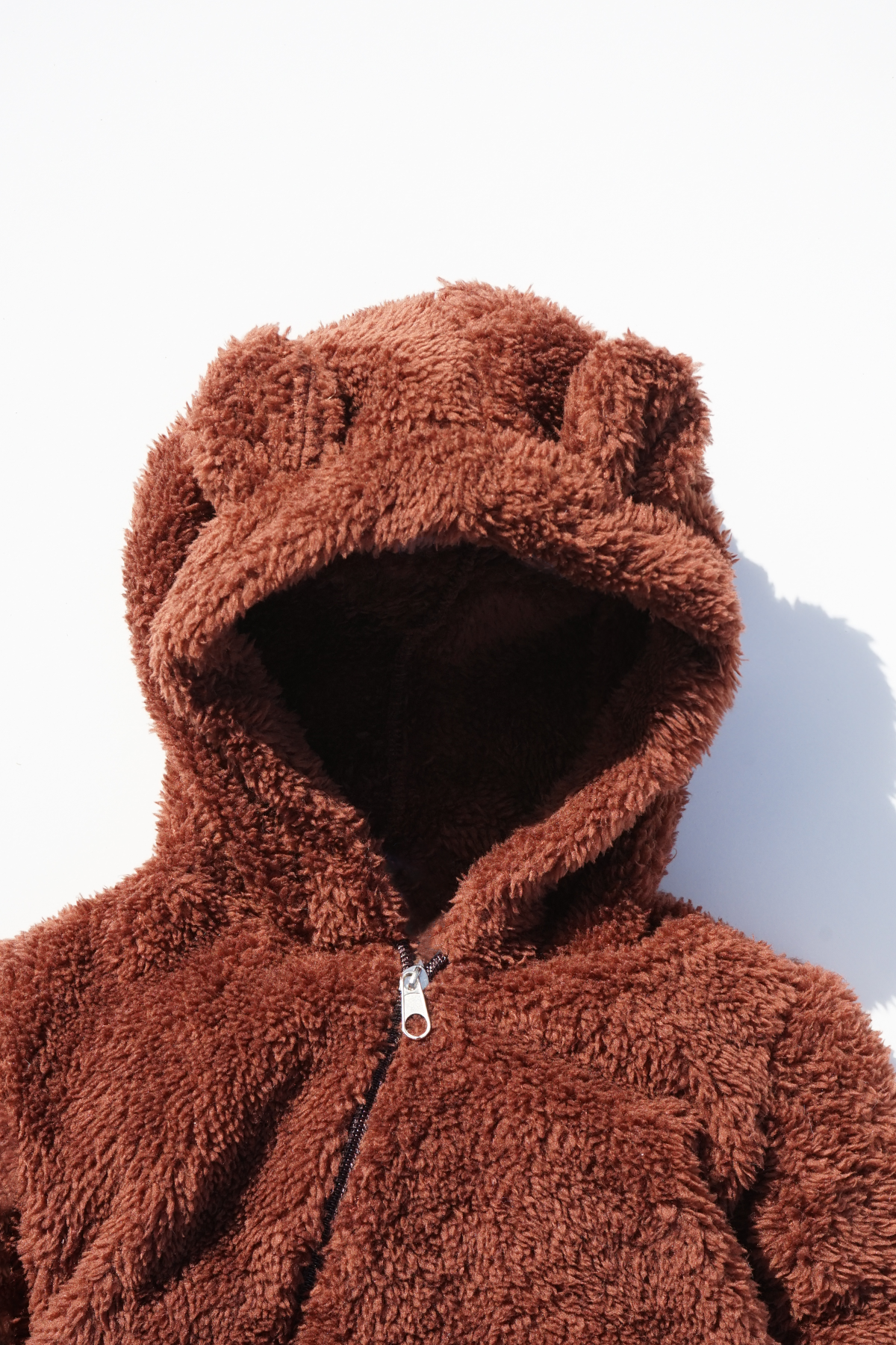 Kız Erkek Bebek Ve Çocuk Kapüşonlu Kışlık Peluş Ayı Tulum