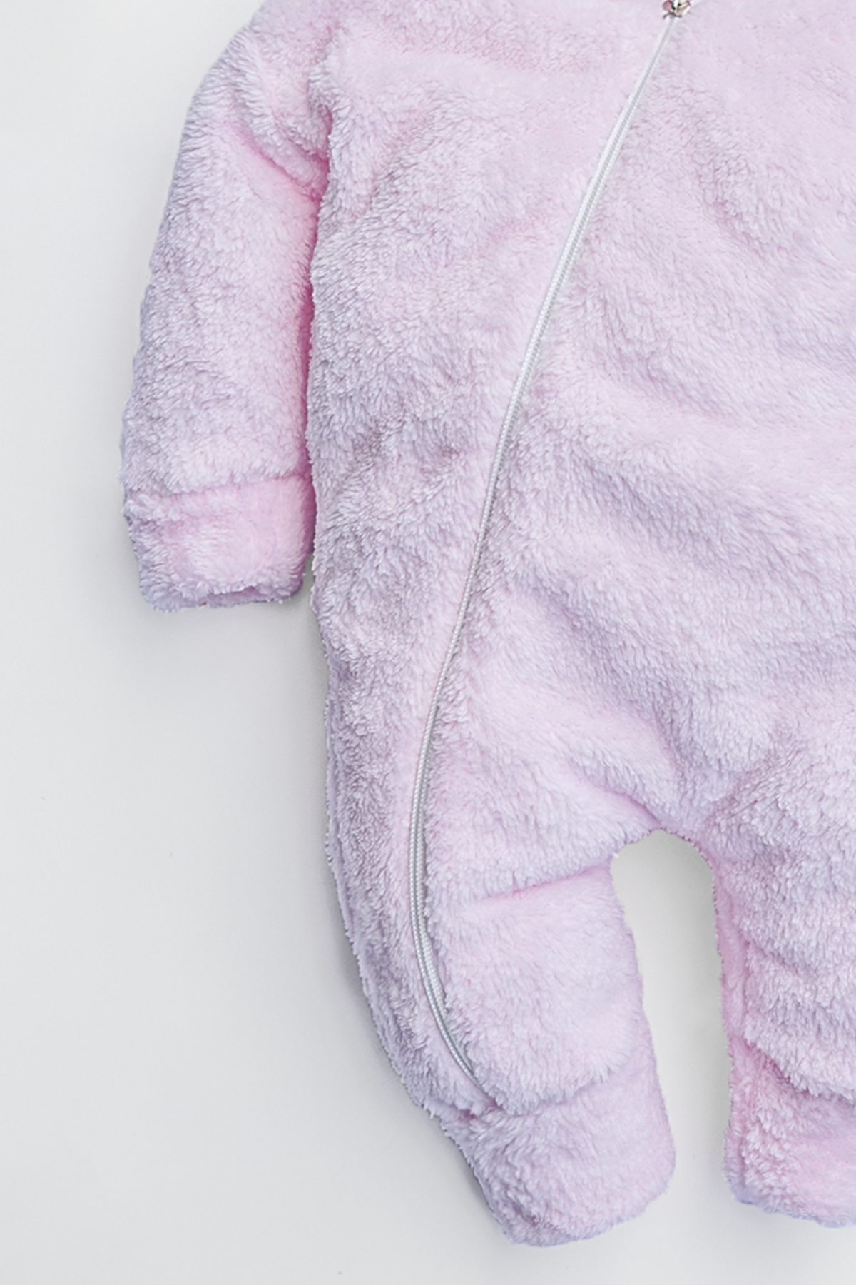 Kız Erkek Bebek Ve Çocuk Kapüşonlu Peluş Pembe Tavşan Tulum