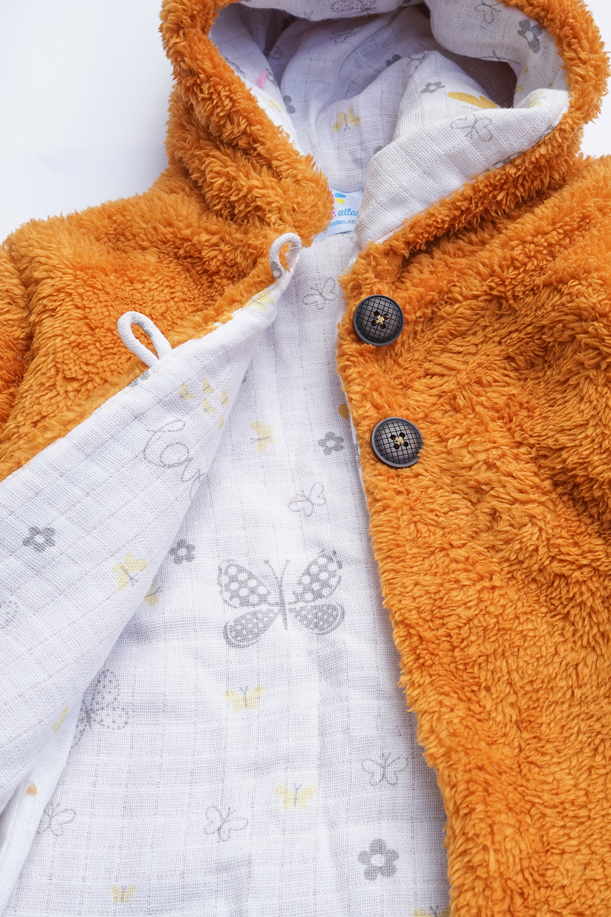 Kız Erkek Bebek Ve Çocuk Müslin Astarlı Ponponlu Kapüşonlu Mont