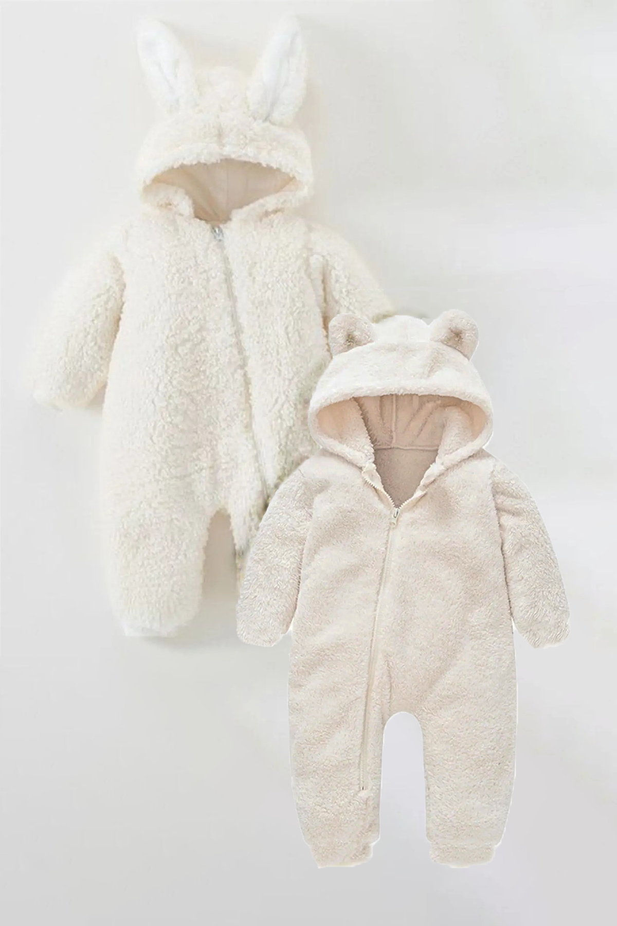 Kız Erkek Bebek Ve Çocuk Peluş Ayıcık Tavşan İkili Tulum