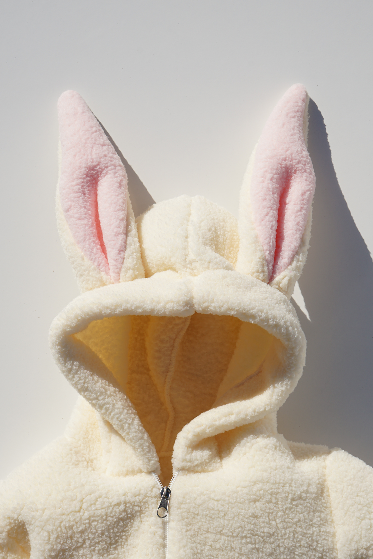 Kız Erkek Bebek Ve Çocuk Peluş Fermuarlı Kışlık Tavşan Tulum