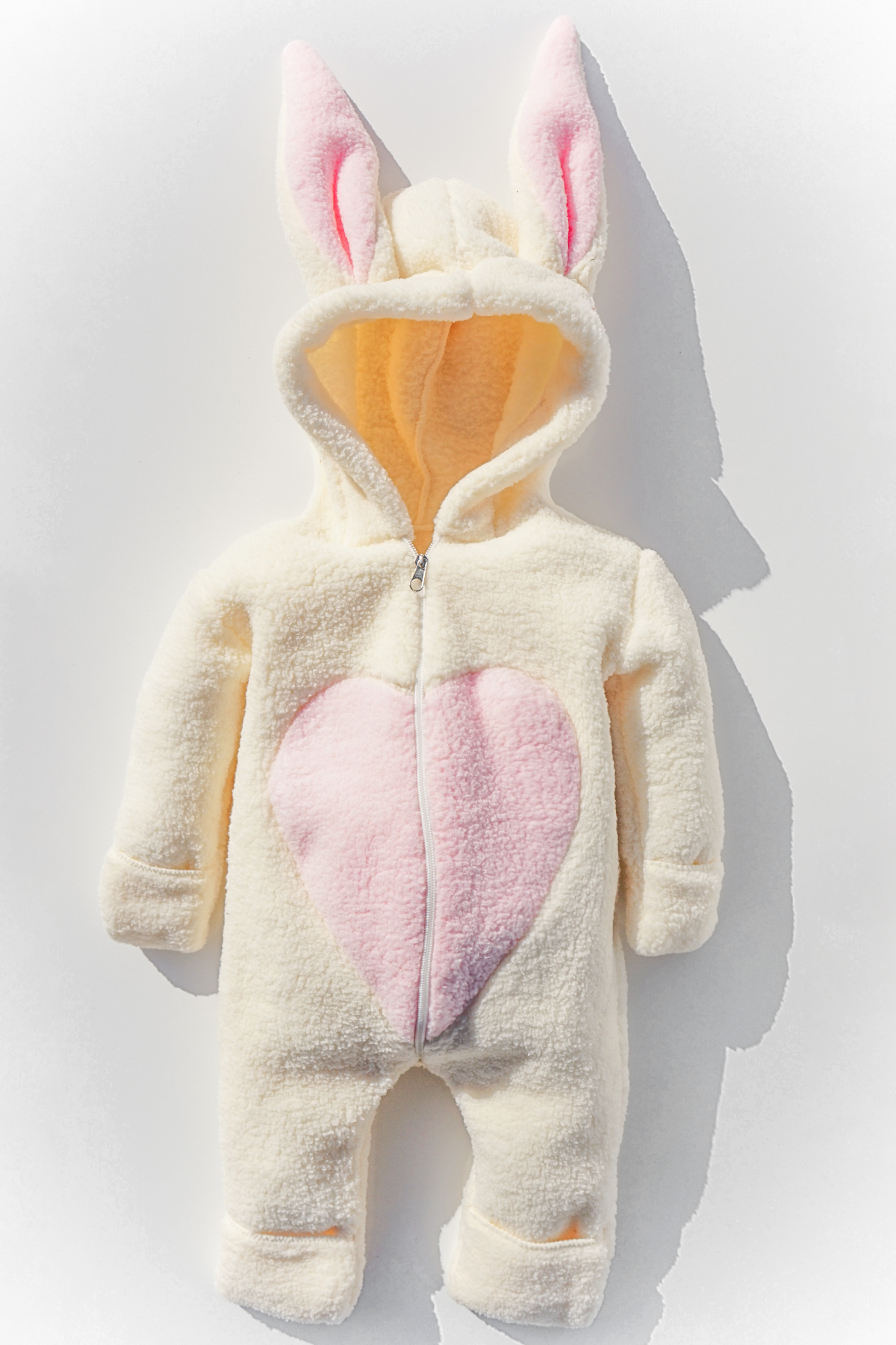 Kız Erkek Bebek Ve Çocuk Peluş Fermuarlı Kışlık Tavşan Tulum